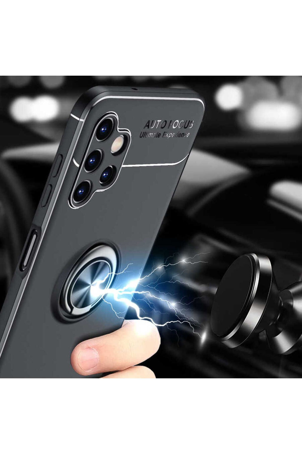 Galaxy A13 4G Kılıf Zore Ravel Silikon Kapak - Siyah