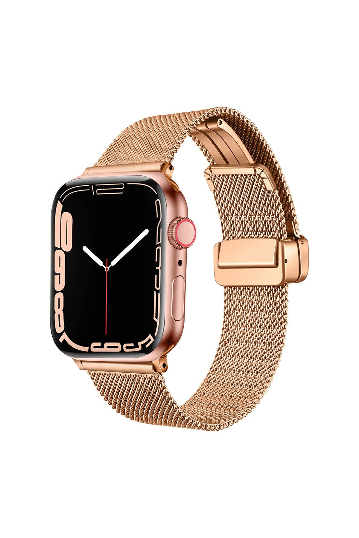 Watch Ultra 49mm Uyumlu KRD-85 Metal Zore Kordon-Rose Gold