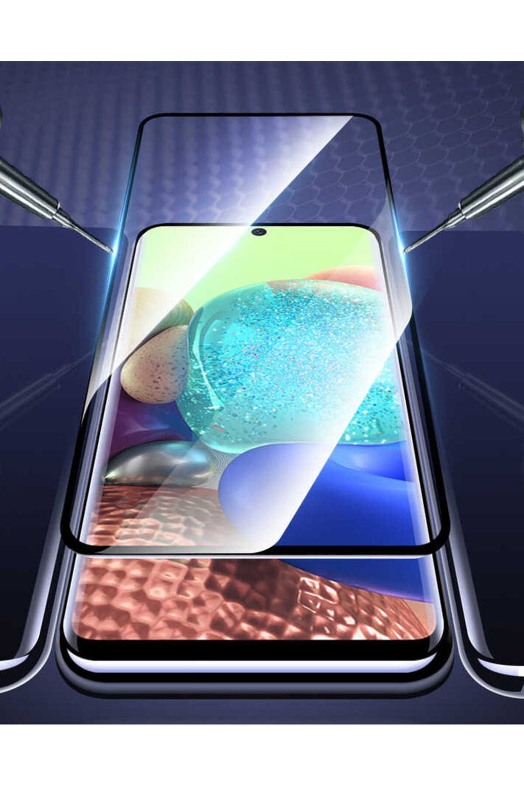 Galaxy S23 FE Uyumlu Zore Kenarları Kırılmaya Dayanıklı Cam Ekran Koruyucu