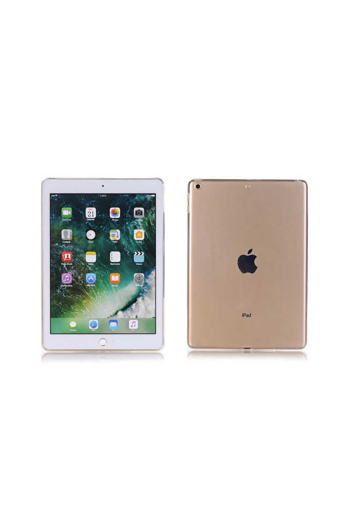 iPad 9.7 2018 (6.Nesil) - Uyumlu Arveda Case Tablet Süper Silikon Kapak-Renksiz