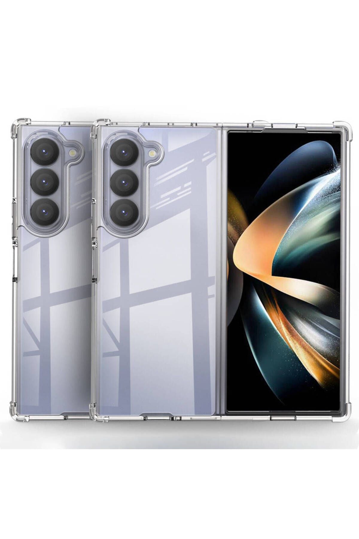 Galaxy Z Fold 6 Kılıf Zore Nitro Anti Shock Silikon - Şeffaf
