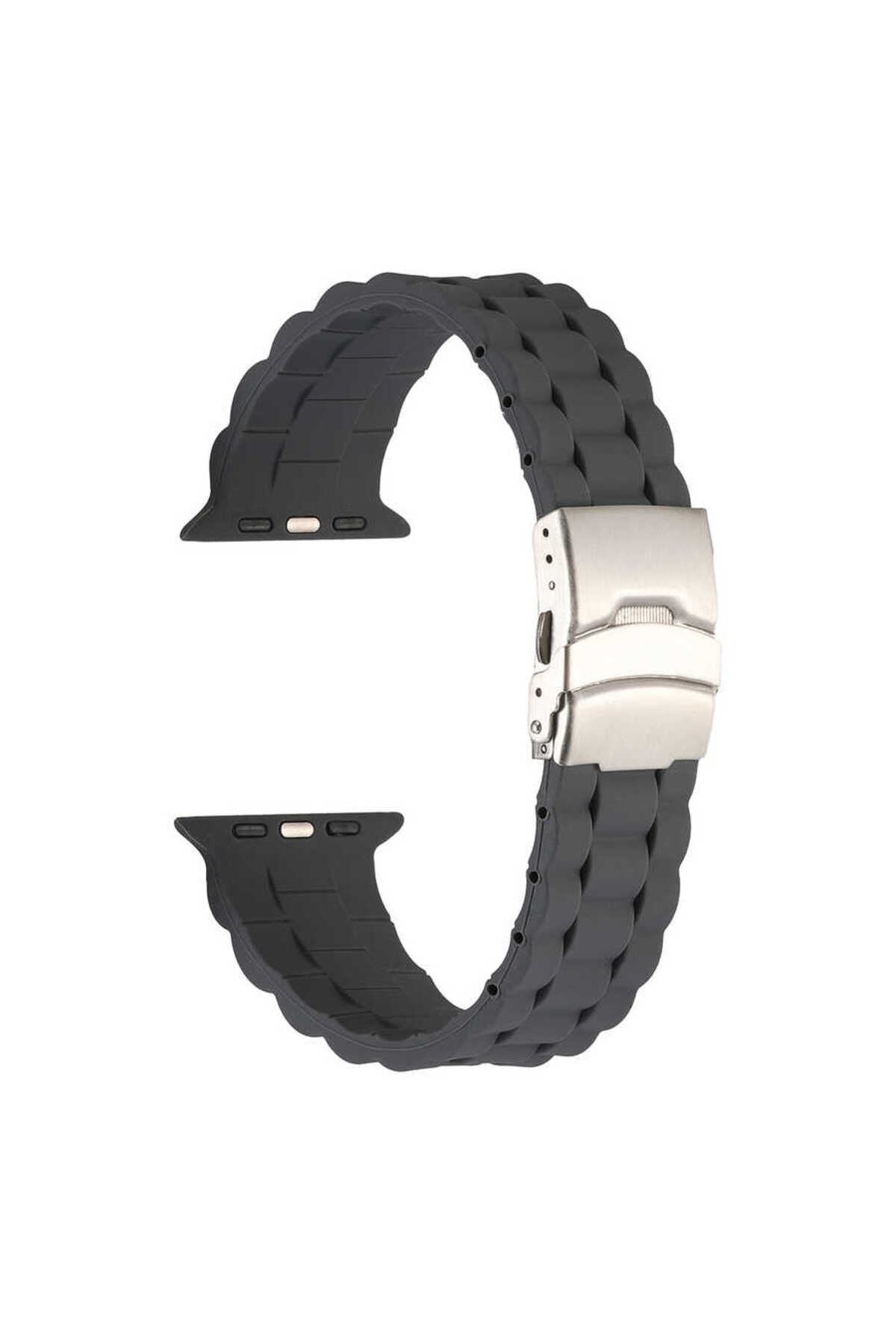 Watch Ultra 49mm Kordon KRD-72 Uyumlu Strap Kayış CLO- Siyah