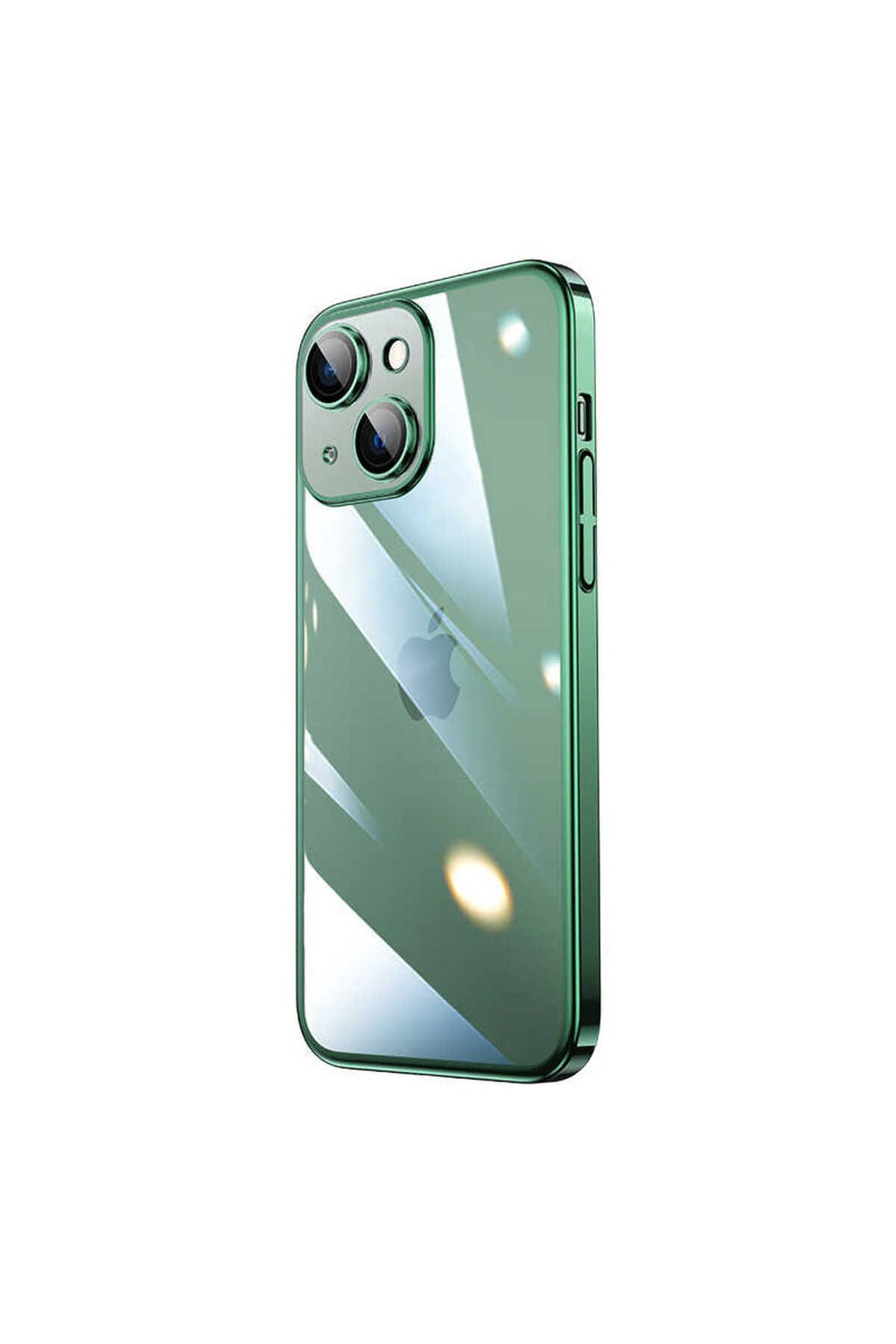 iPhone 14 Uyumlu Sert PC Renkli Çerçeveli Zore Riksos Kılıf-Gümüş