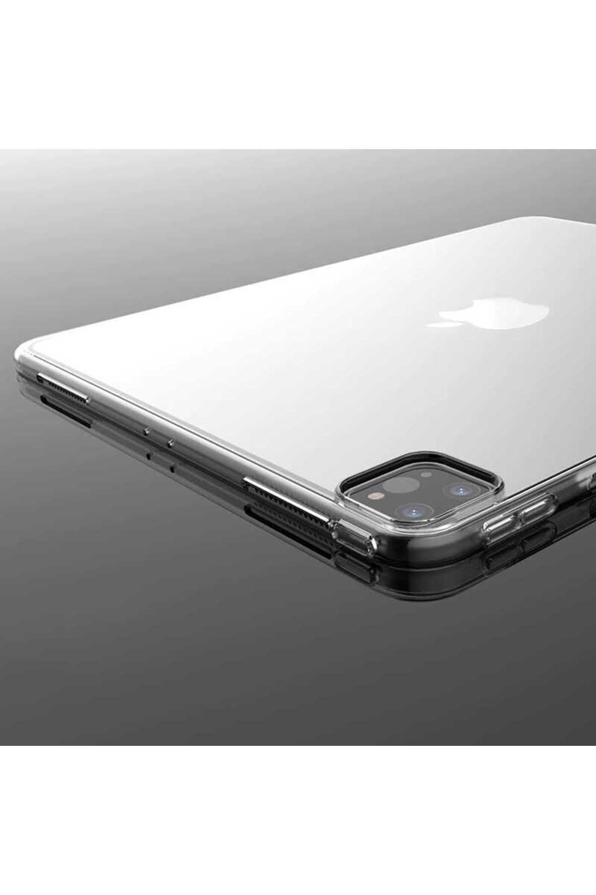 iPad Pro 12.9 Pro 2020 (4.Nesil) - Uyumlu Uyumlu Zore Tablet Süper Silikon Kapak-Renksiz