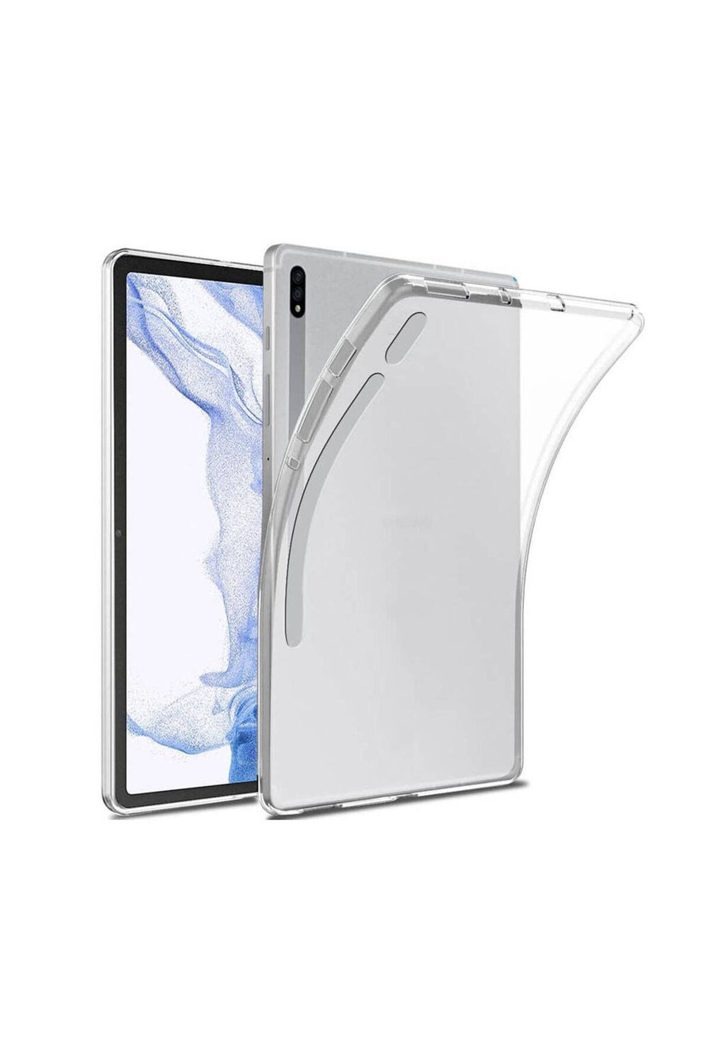 Galaxy Tab S8 Kılıf  Uyumlu Zore Tablet Süper Silikon Kapak-Renksiz