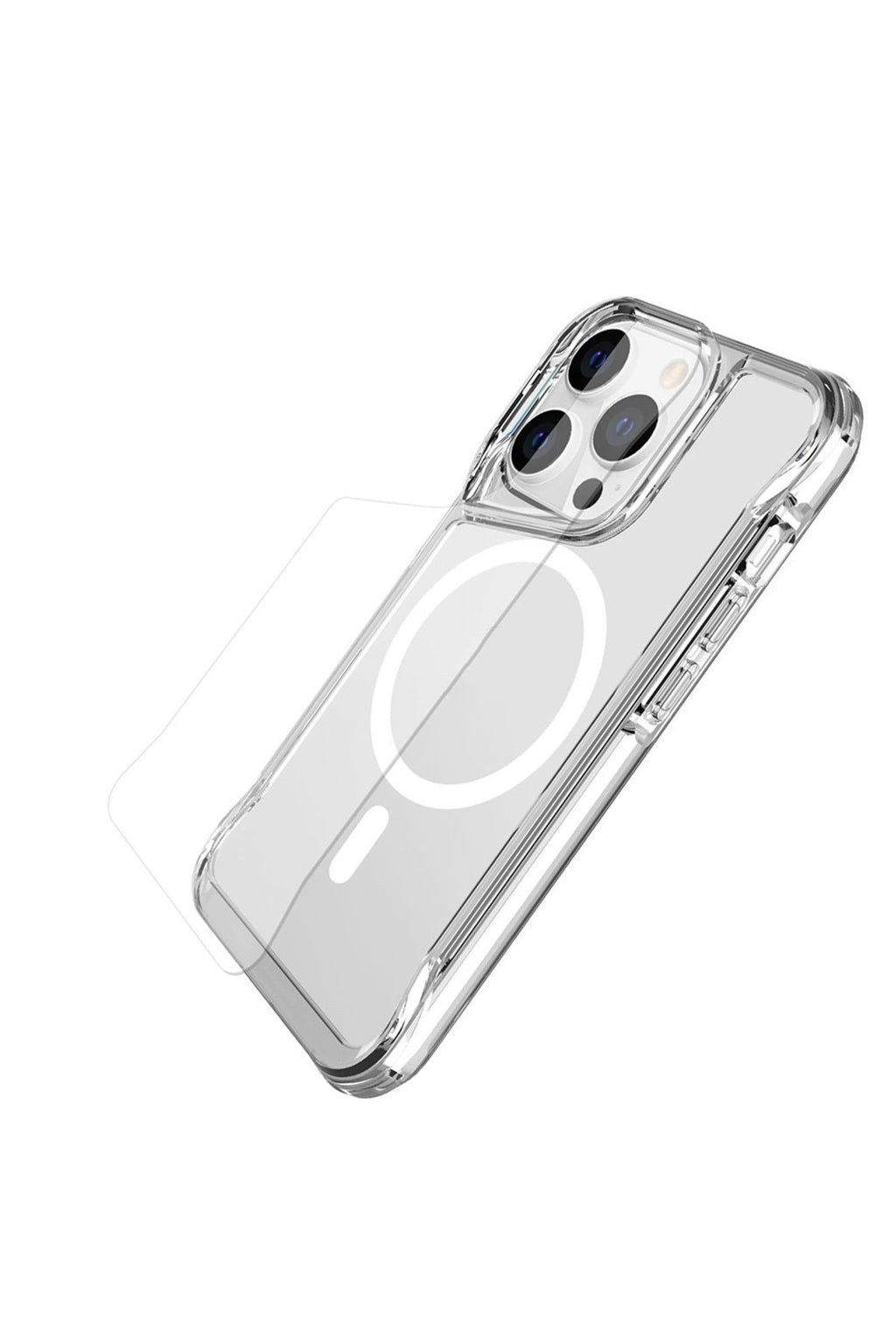 iPhone 14 Pro Uyumlu Zore Magsafe Şarj Özellikli T-Max Magsafe Kılıf-Renksiz