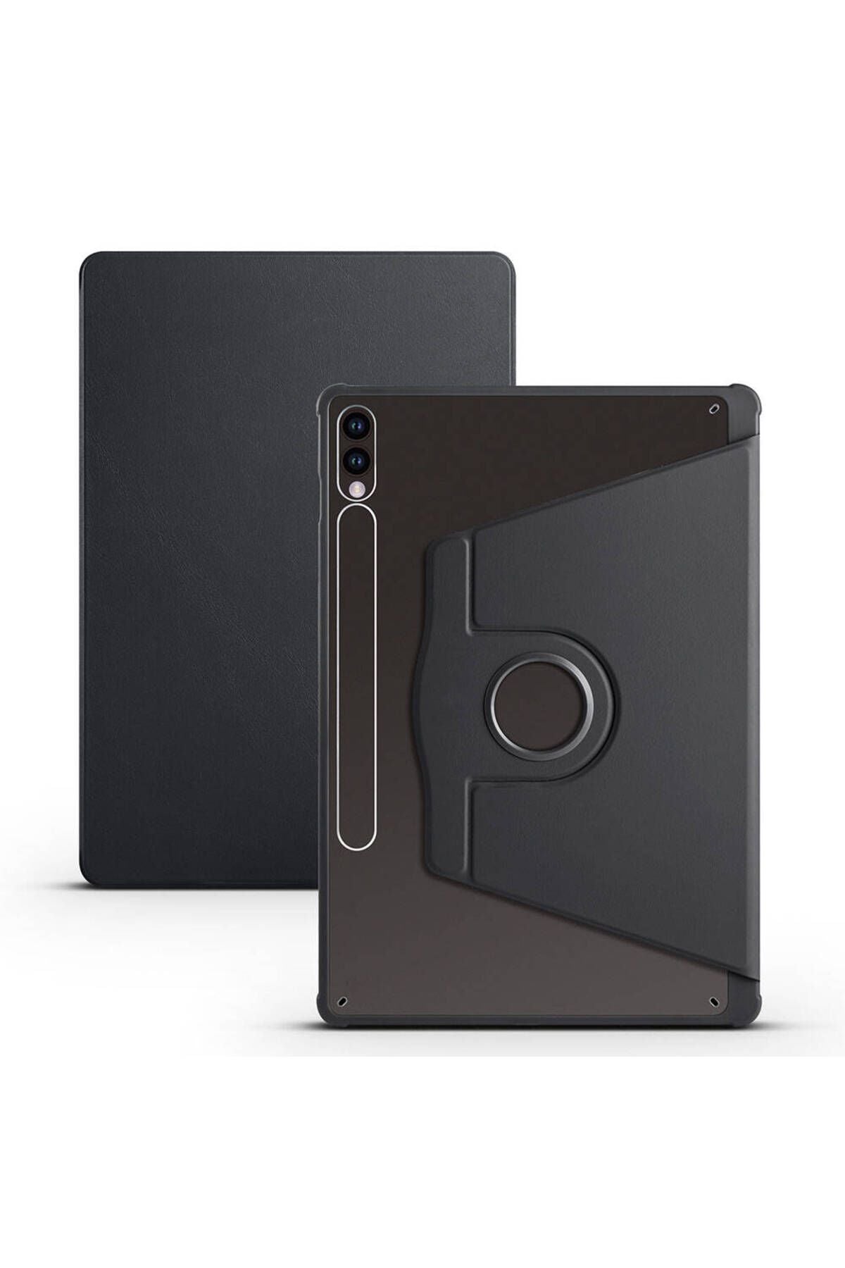 Galaxy Tab S9 Plus Kılıf Uyumlu Termik Kalem Bölmeli Dönebilen Standlı Kılıf-Lavendery Gray