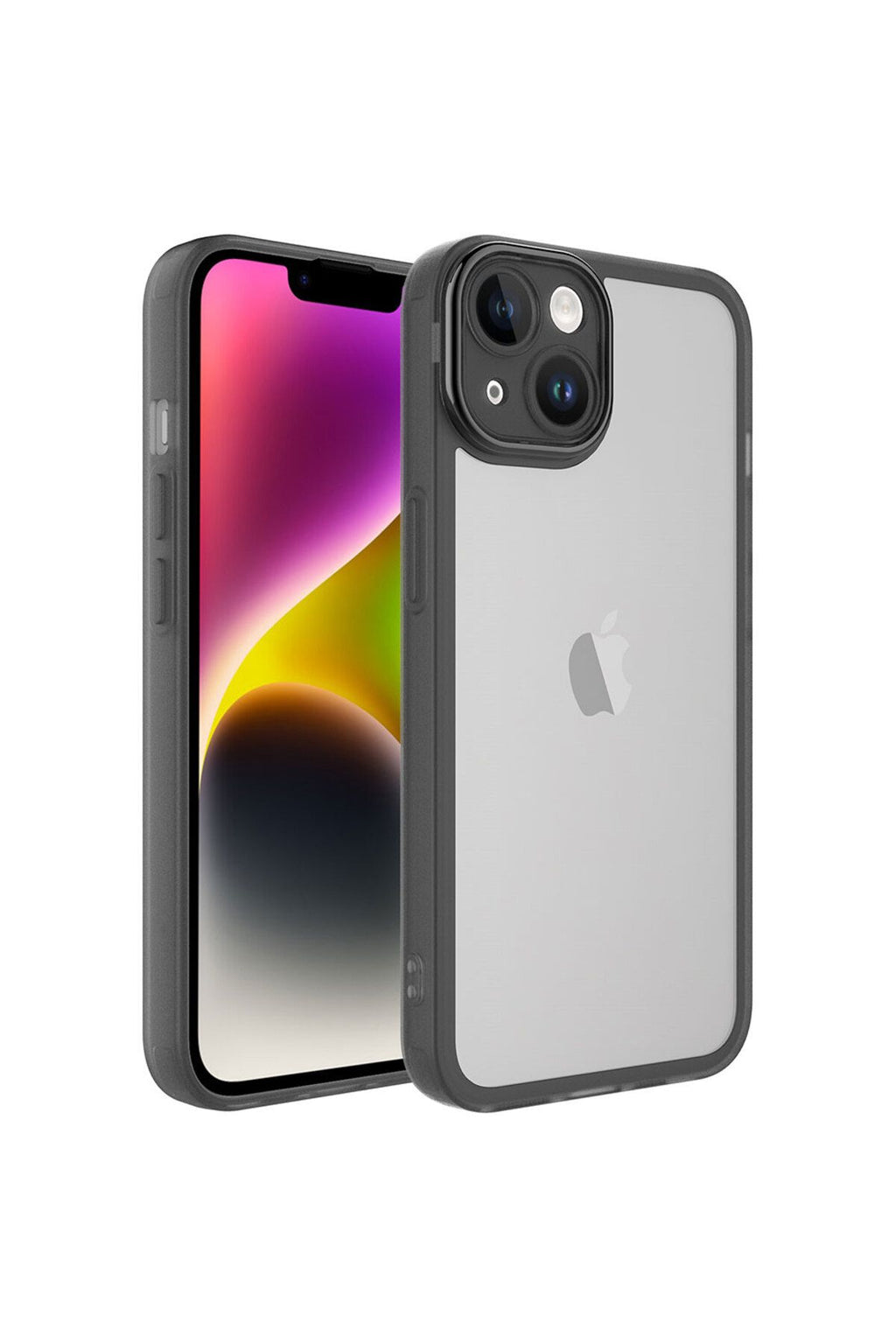 iPhone 14 Uyumlu Kamera Korumalı Transparan Zore Post Kılıf-Siyah
