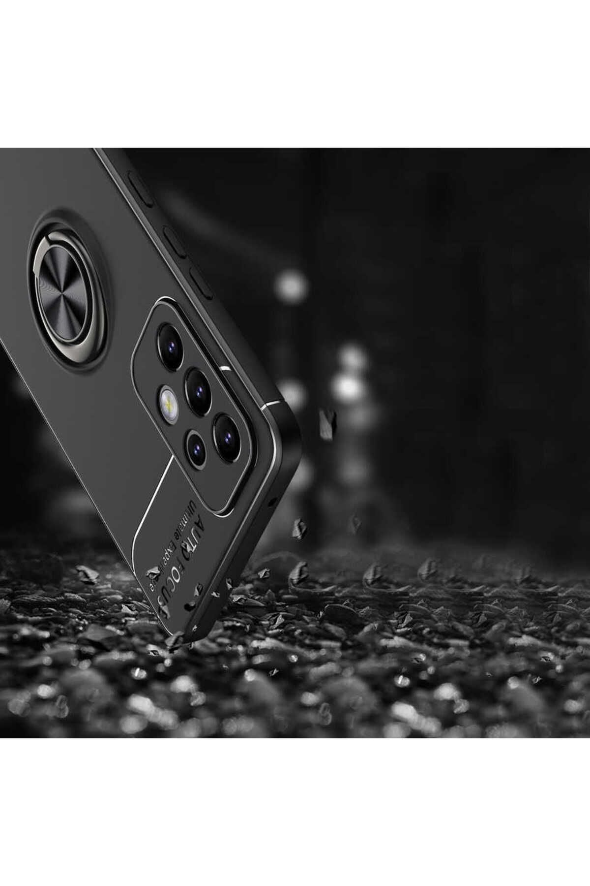 Galaxy A33 5G Kılıf Zore Ravel Silikon Kapak - Siyah-Kırmızı