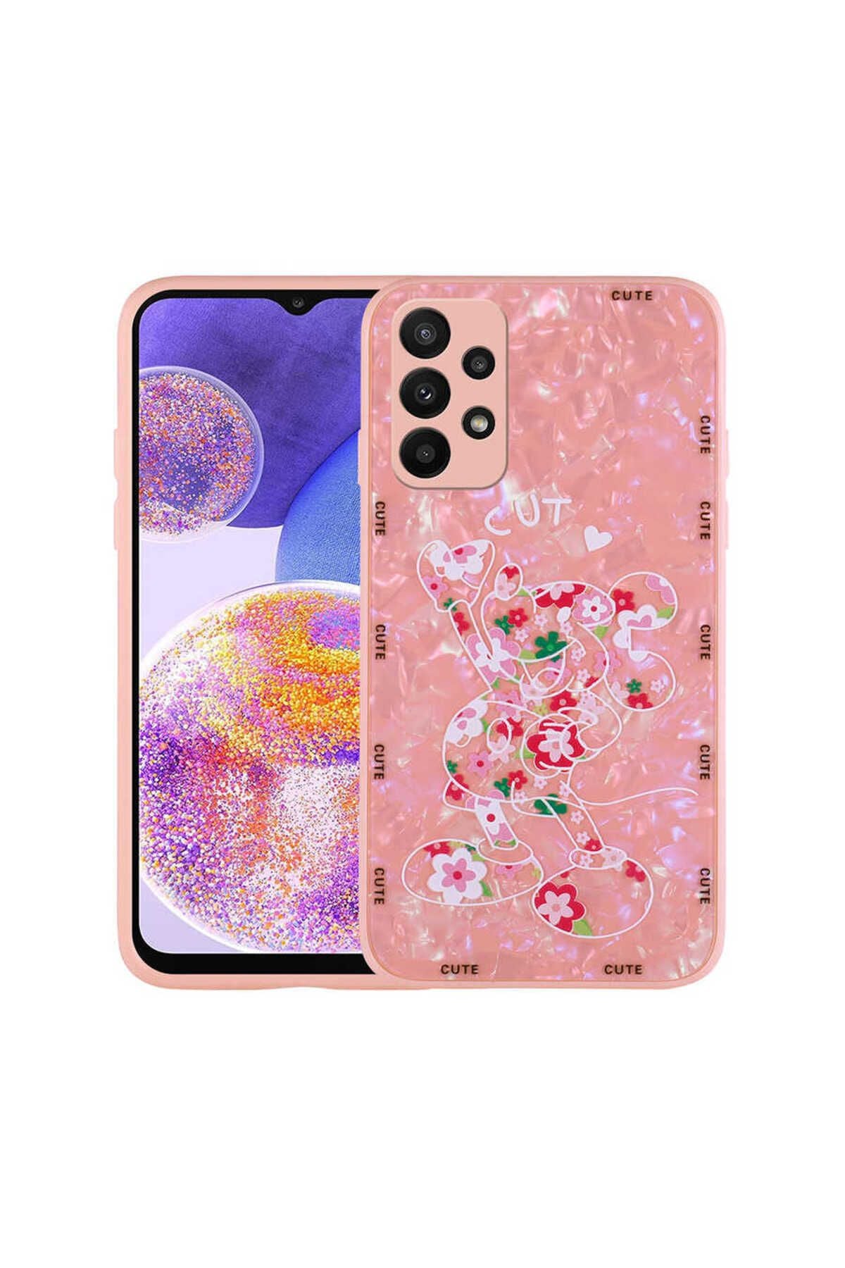 Galaxy A33 5G Kılıf Desenli Sert Silikon Zore Mumila Kapak - Lilac Flower