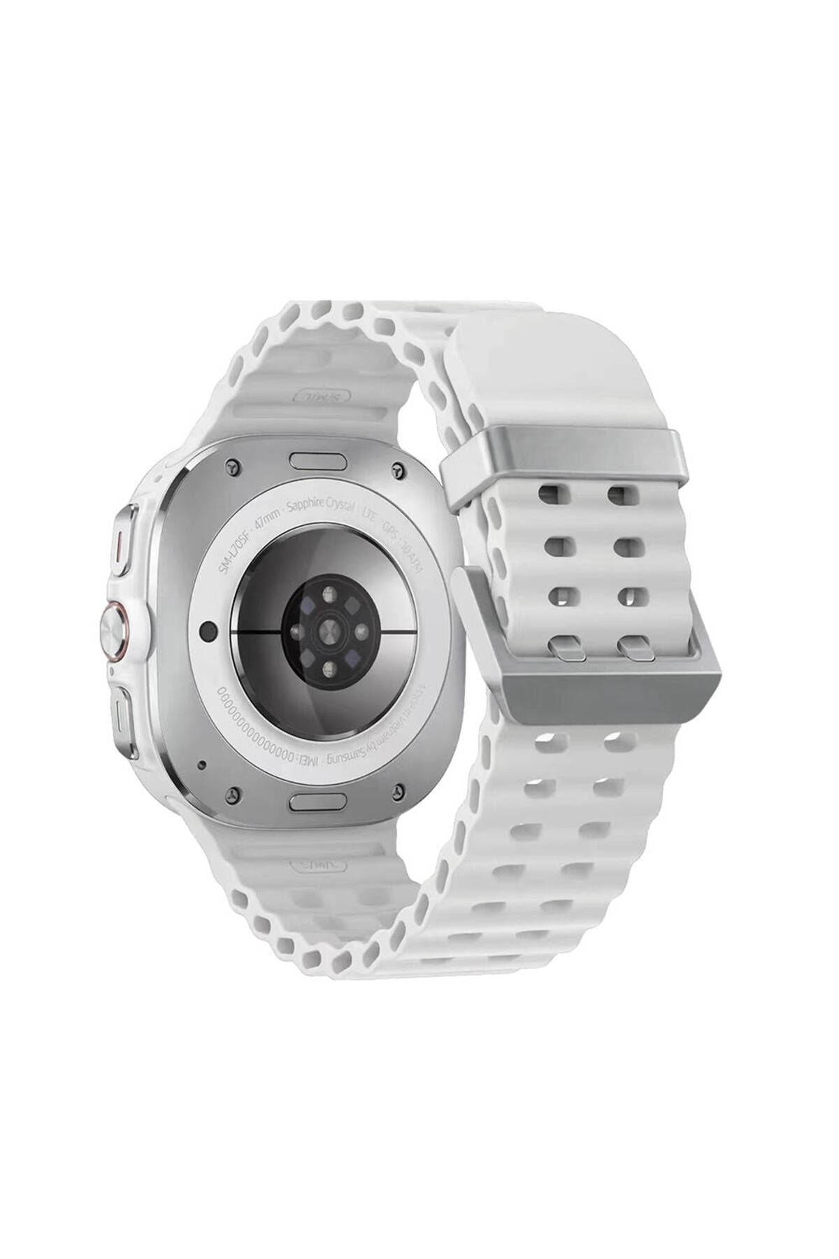 Galaxy Watch Ultra 47mm Zore KRD-118 Tırtıklı Tasarım Silikon Kordon-Mavi
