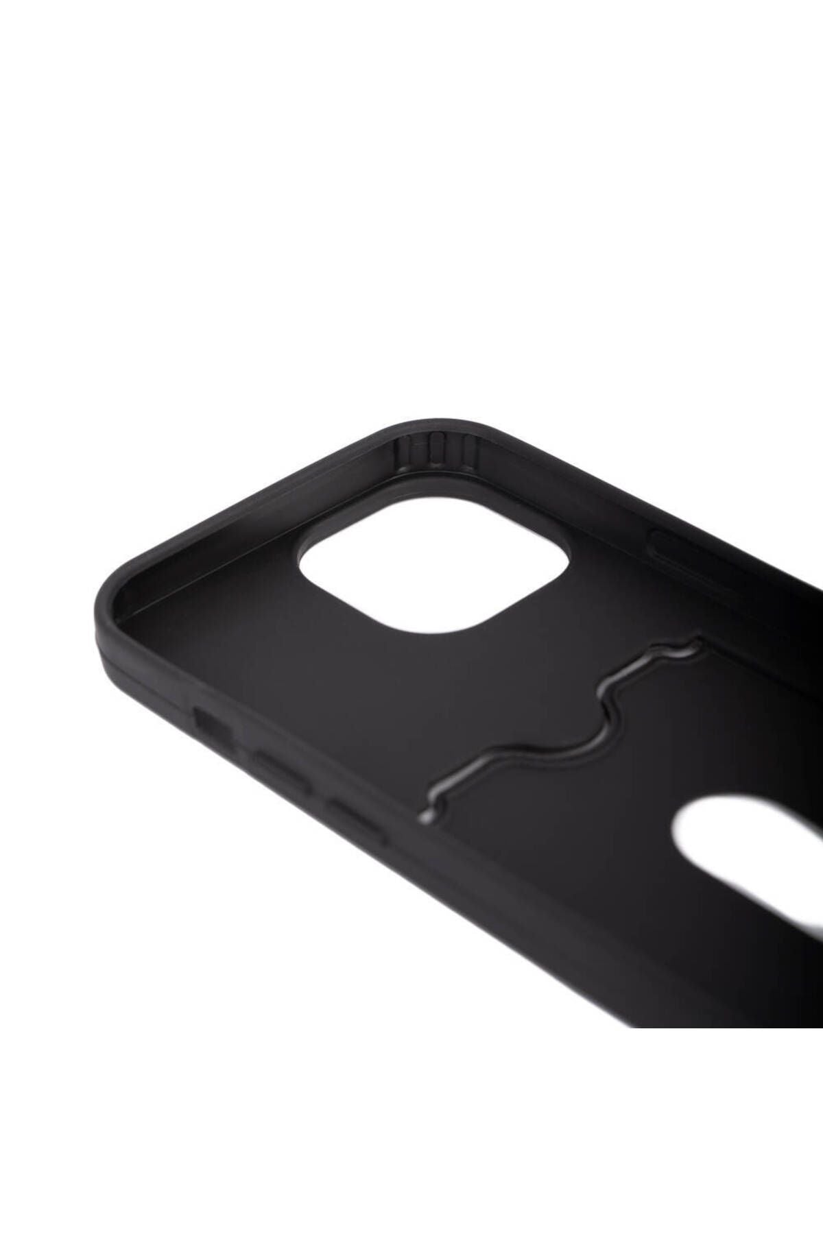 iPhone 15 Pro Max Kılıf Zore Dora Kartlıklı Silikon Kapak - Siyah