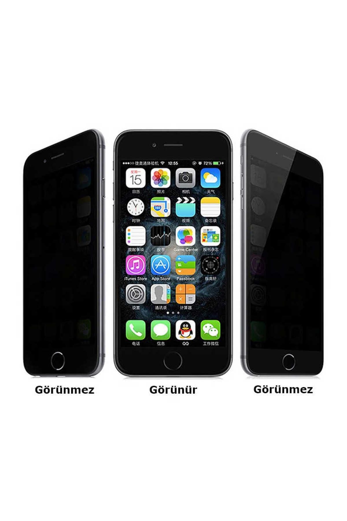 iPhone SE 2022 Uyumlu Zore Kor Privacy Cam Ekran Koruyucu
