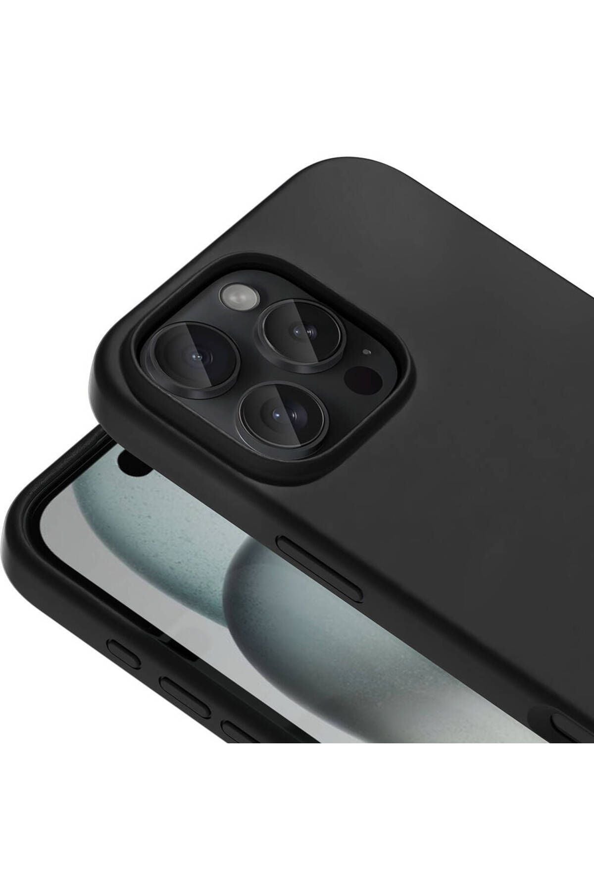 iPhone 16 Pro Max Kılıf Magsafe Şarj Özellikli Sıvı Teknolojili Silinebilir Sert Zore Kivi Kapak-Siy