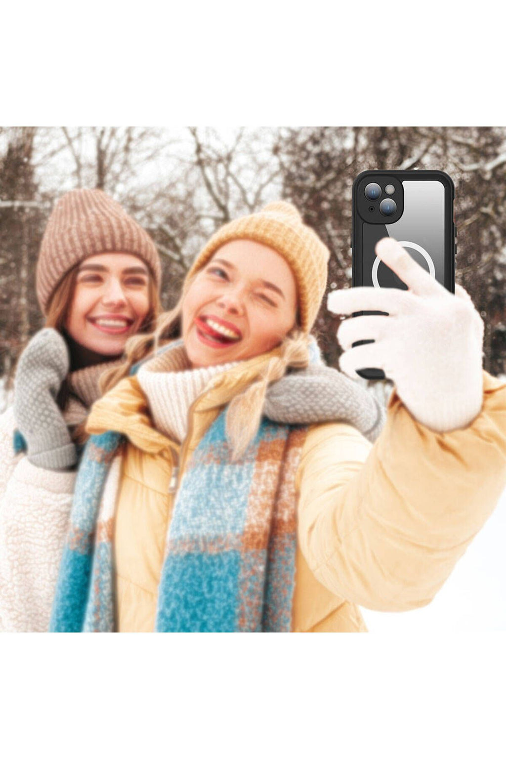 iPhone 15 Uyumlu 1-1 Su Geçirmez Kılıf-Siyah