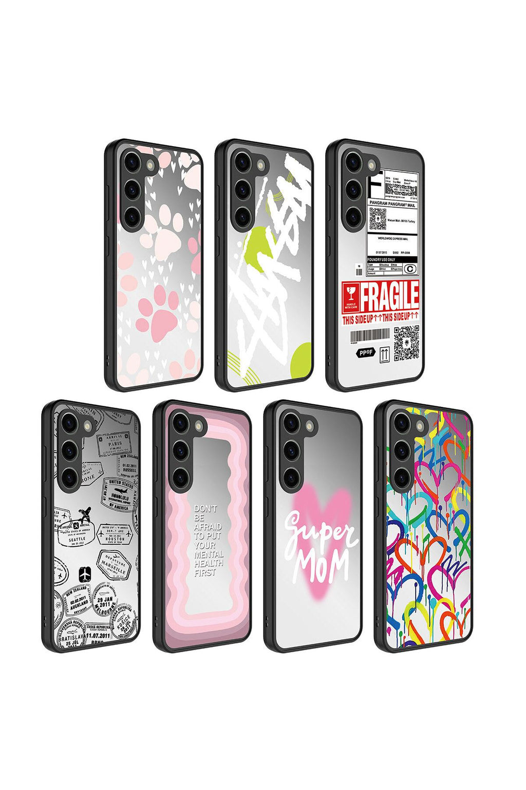 Galaxy S23 Uyumlu Aynalı Desenli Kamera Korumalı Parlak Zore Mirror Kılıf-NSMi