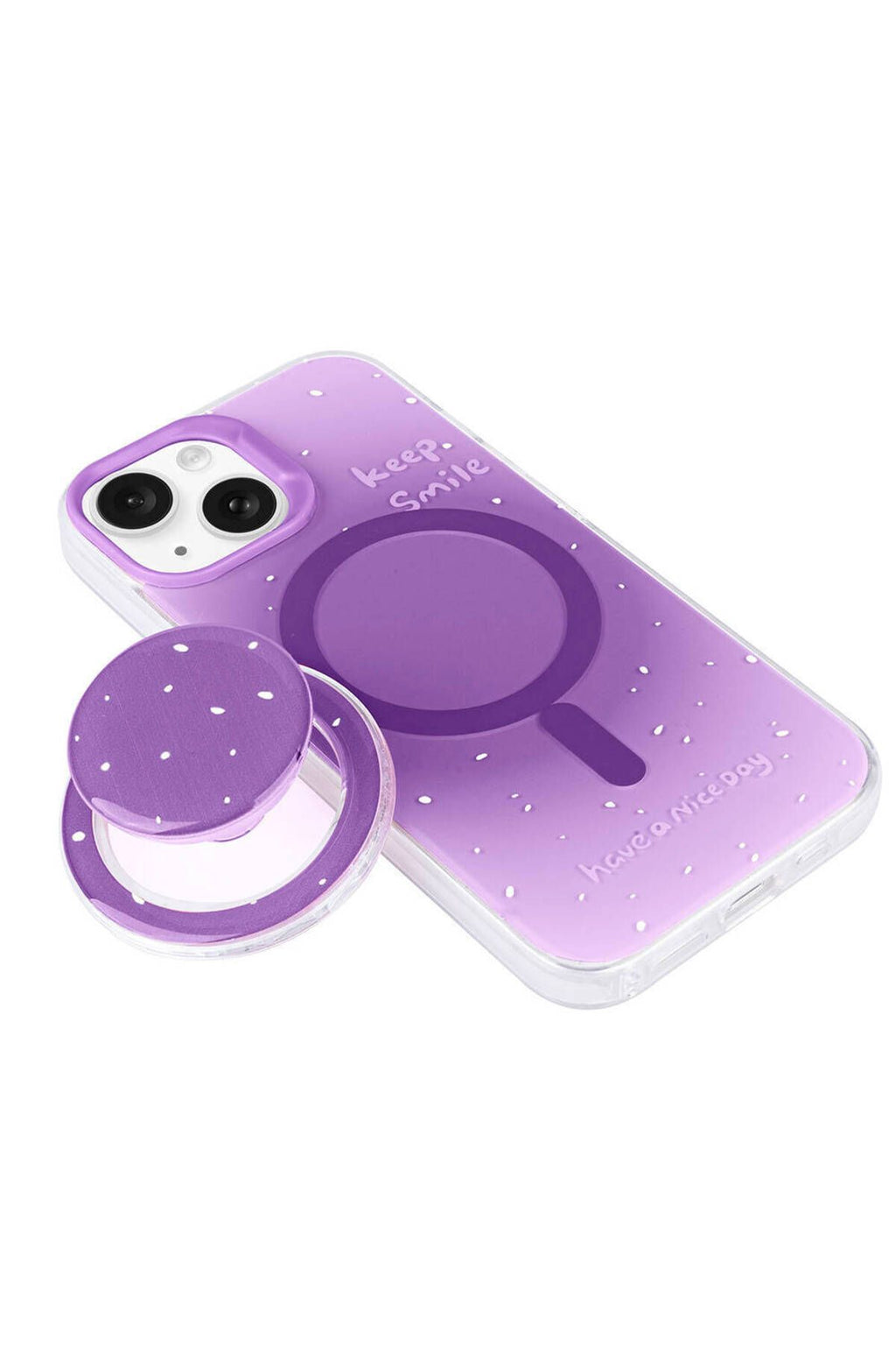 iPhone 15 Zore Magsafe Şarj Özellikli Tak-Çıkar Pop Soketli Zore Tiktok Kılıf-Mavi