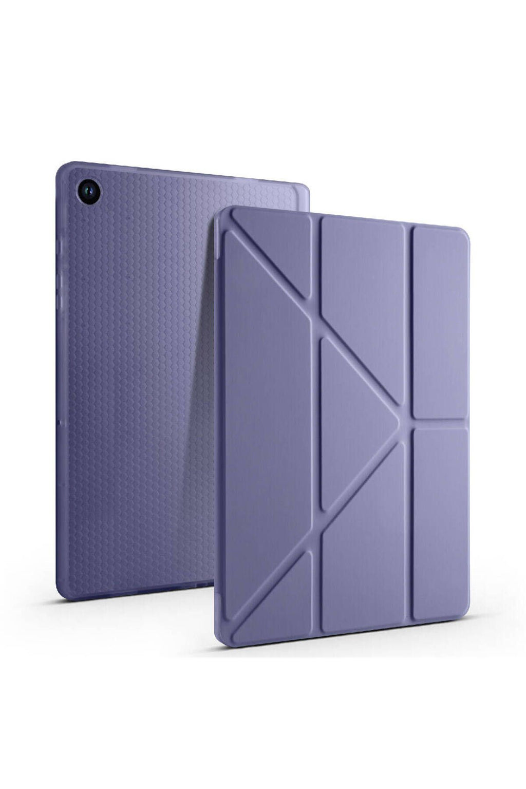 Galaxy Tab A9 Plus Kılıf Uyumlu Zore Tri Folding Kalem Bölmeli Standlı Kılıf-Lacivert