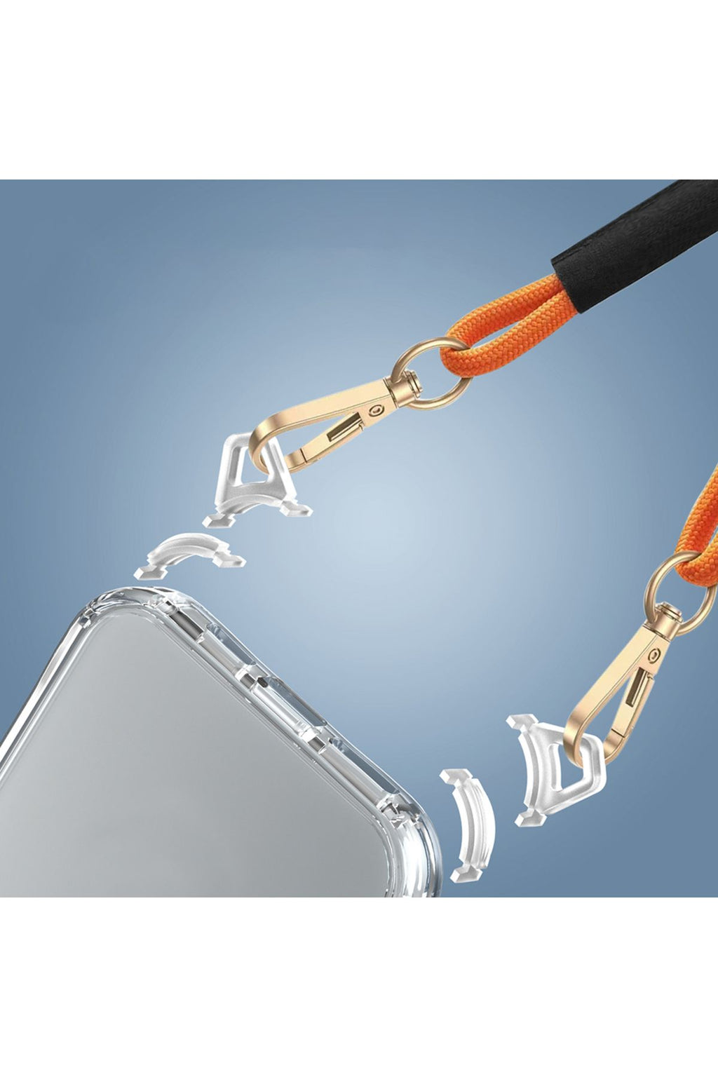 iPhone 16 Pro Max Kılıf AiHTTgli Takılabilir Askı Aparatlı Zore Snap Silikon Kapak-Şeffaf