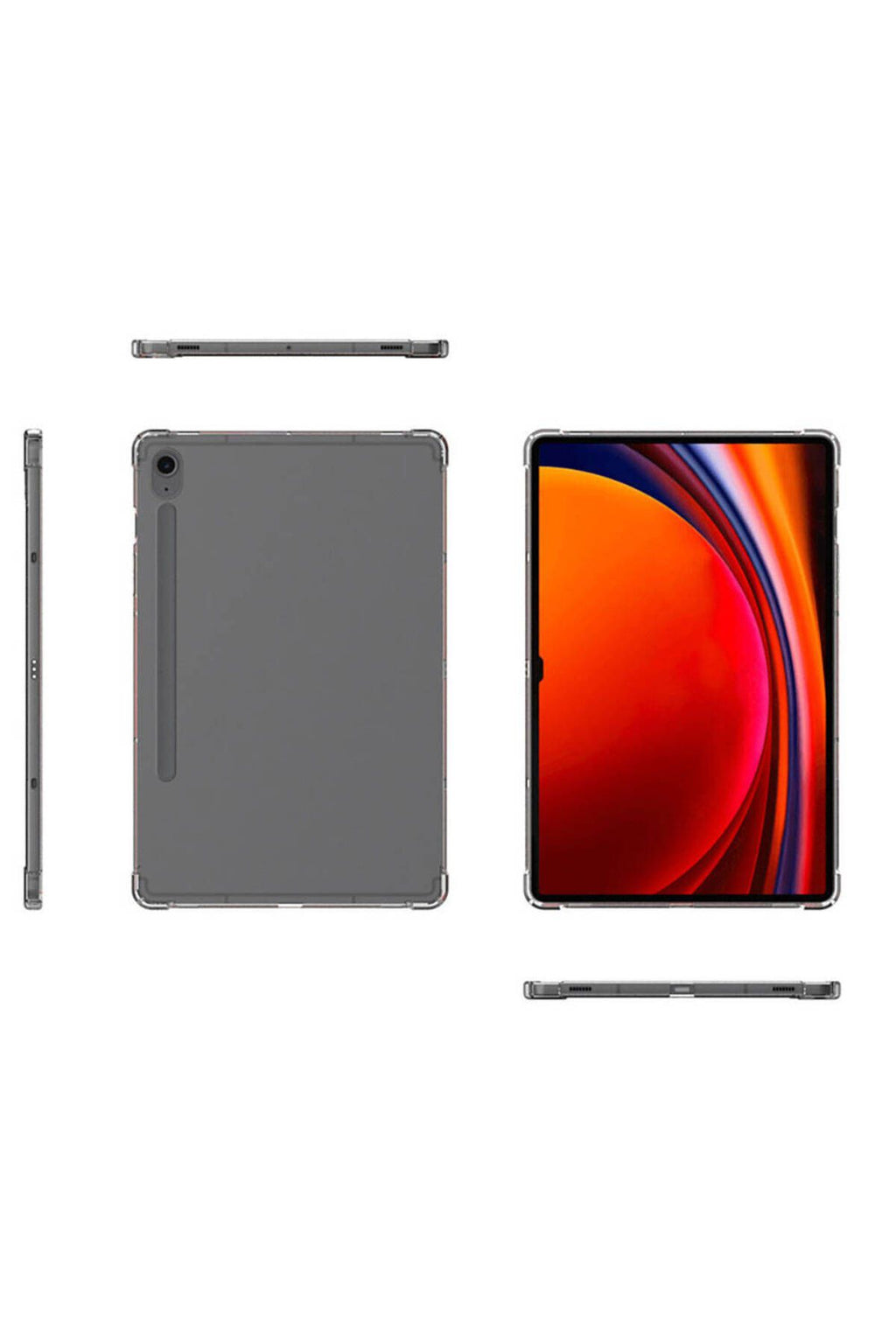 Galaxy Tab S9 FE Kılıf Zore Tablet Nitro Anti Shock Silikon Kapak - Renksiz