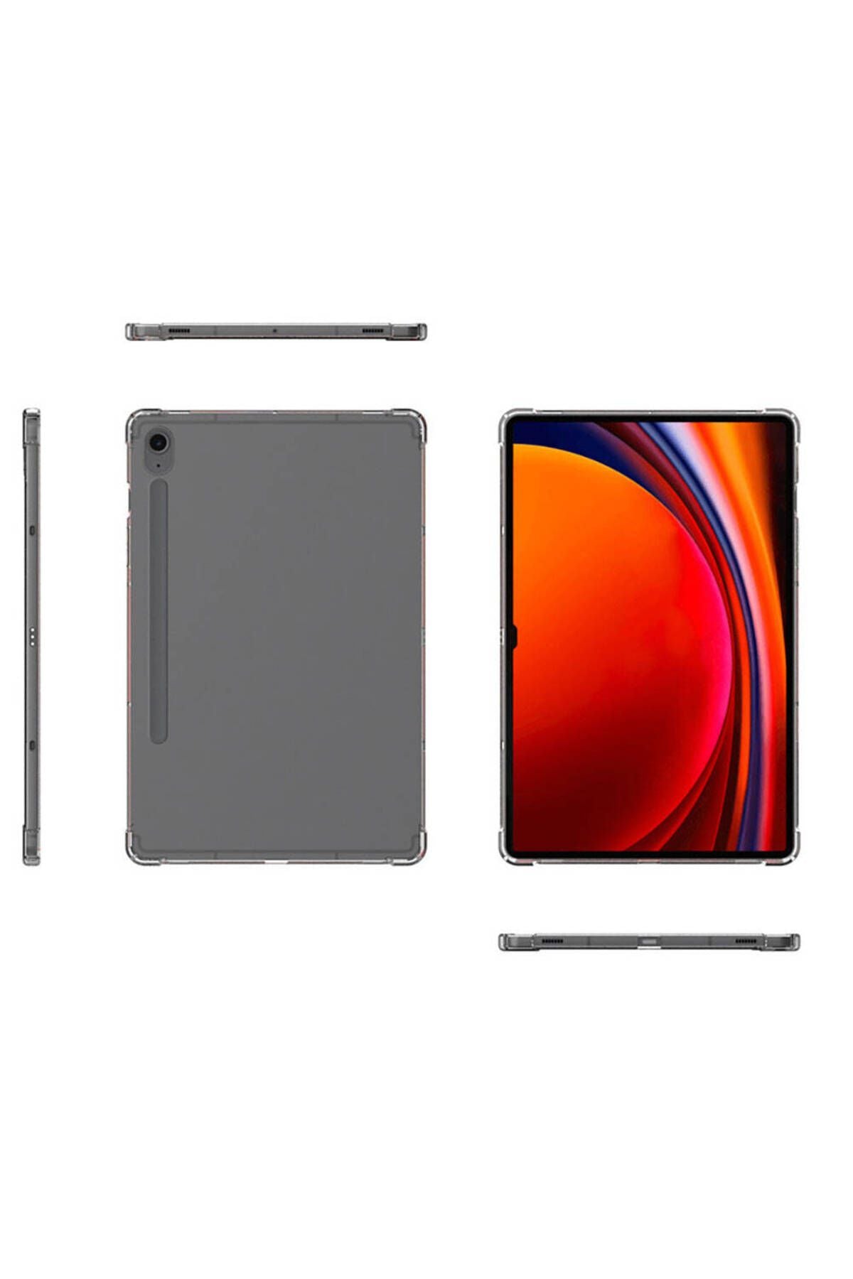 Galaxy Tab S9 FE Kılıf Zore Tablet Nitro Anti Shock Silikon Kapak - Renksiz