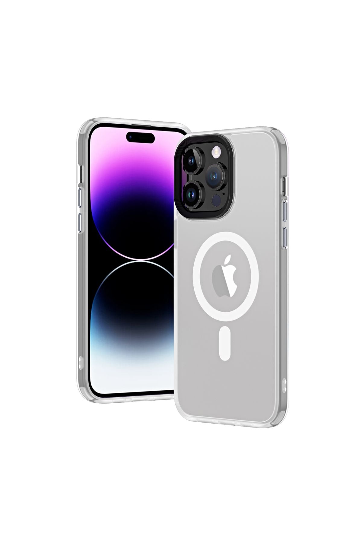 iPhone 14 Pro Max Zore Uyumlu Wireless Şarj Özellikli Zore Hibrit Magsafe Kılıf-Renksiz