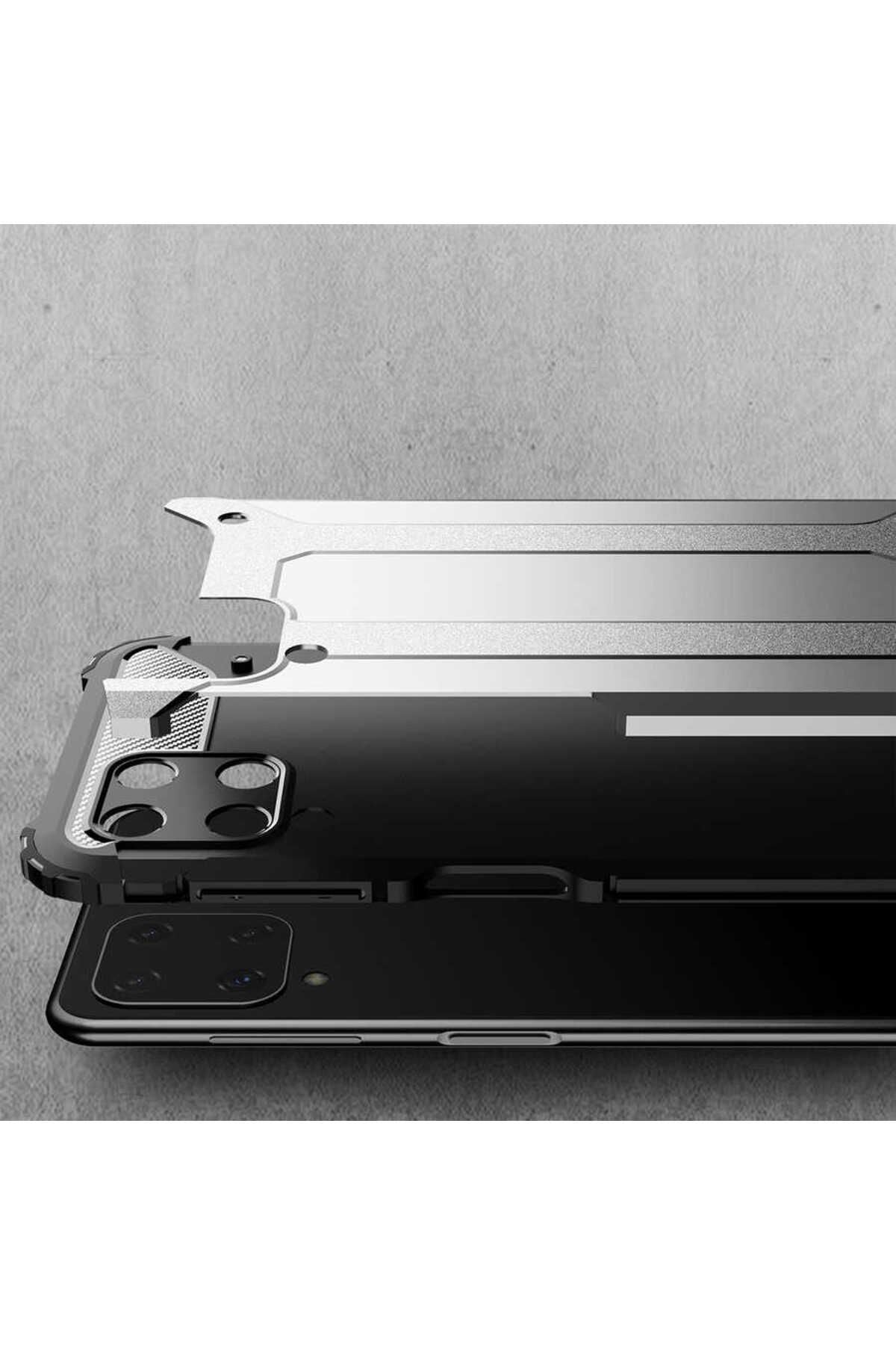 Galaxy A22 4G Kılıf Zore Crash Silikon Kapak - Kırmızı