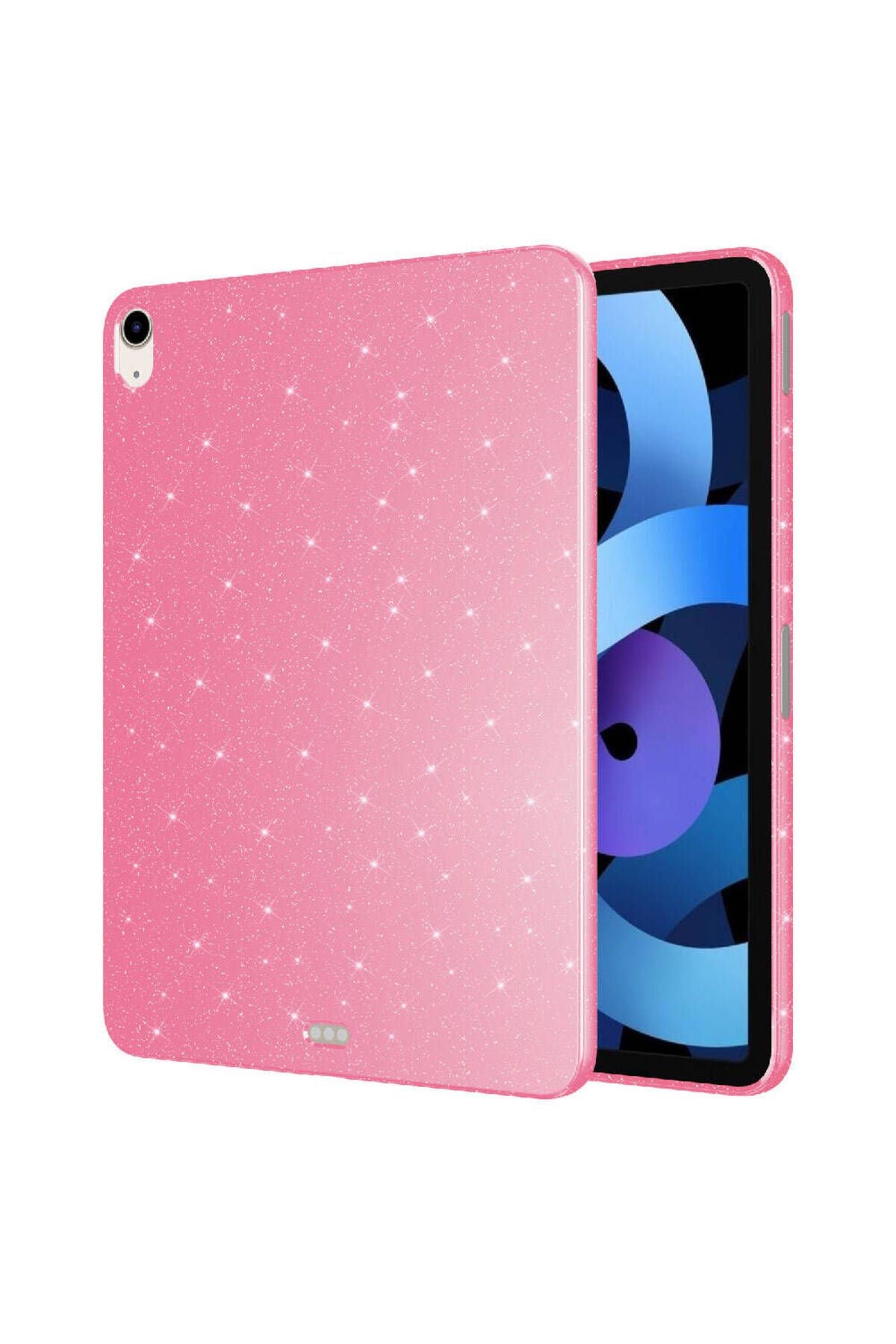 iPad Air 11 2024 Simli Parlak Görünümlü Uyumlu Zore Tablet Koton Kılıf-Gümüş