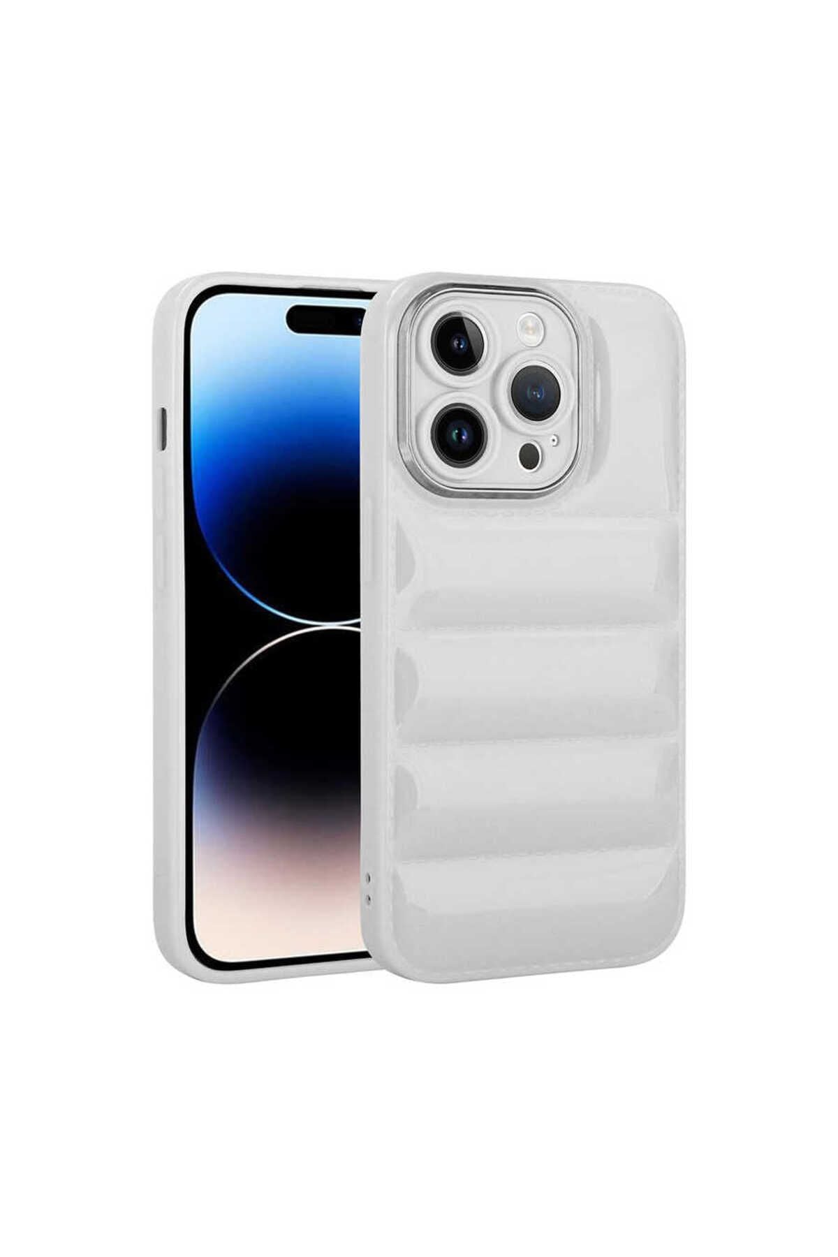 iPhone 14 Pro Uyumlu Kamera Korumalı Parlak AiHTTg'li Zore Galya Kılıf-Pembe