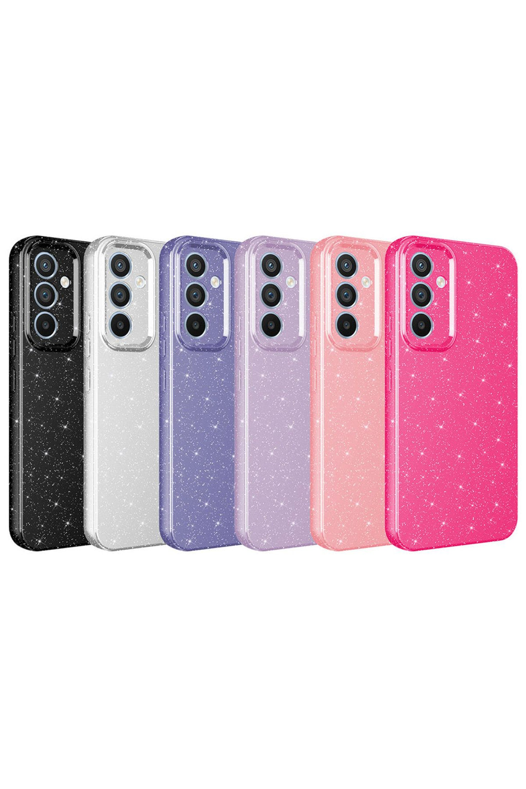 Galaxy A14 Kılıf Kamera Korumalı Simli Lüks WNX Koton Kapak - Pembe