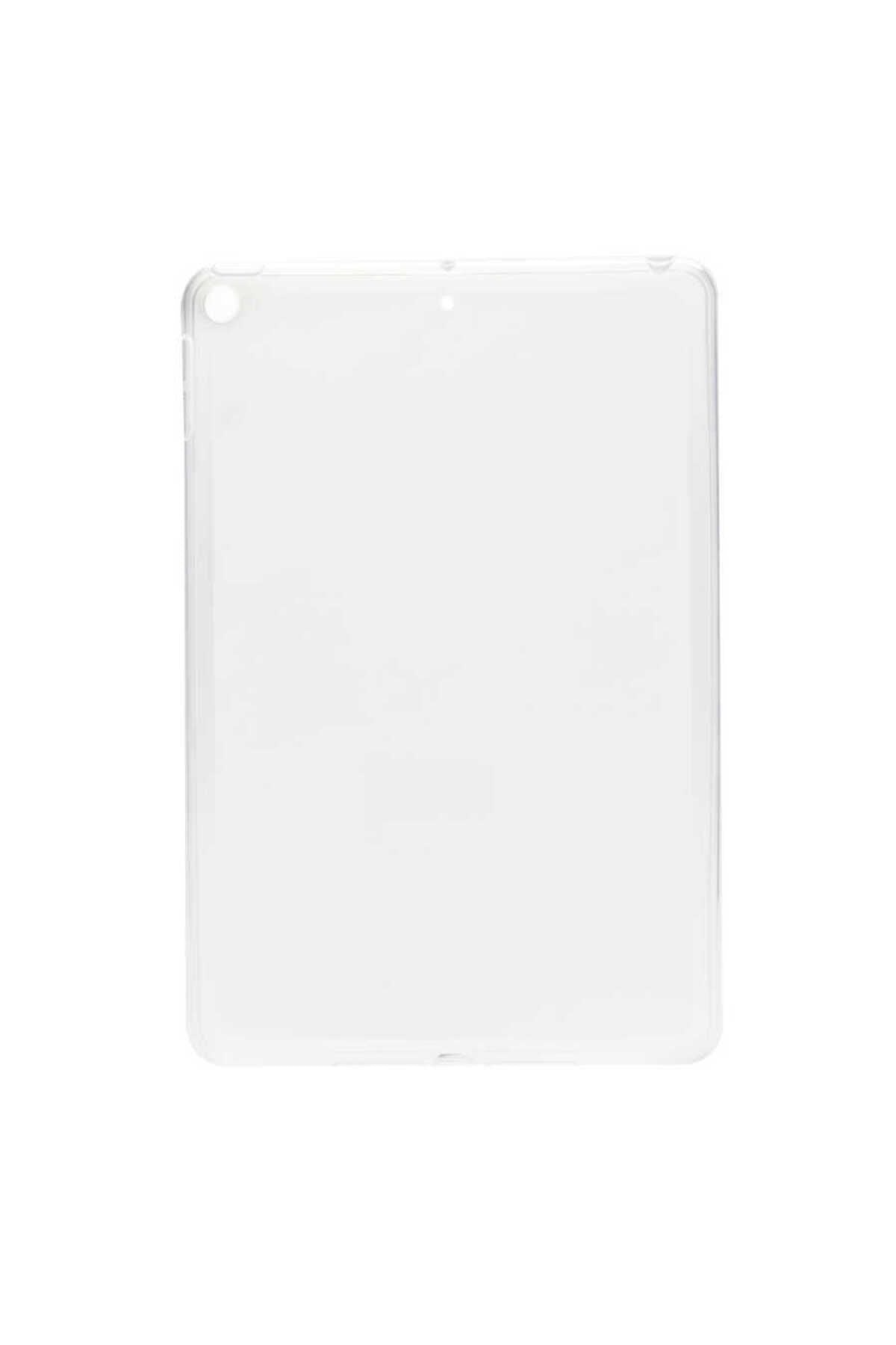 iPad Mini 5. Nesil - Uyumlu Uyumlu Zore Tablet Süper Silikon Kapak-Beyaz