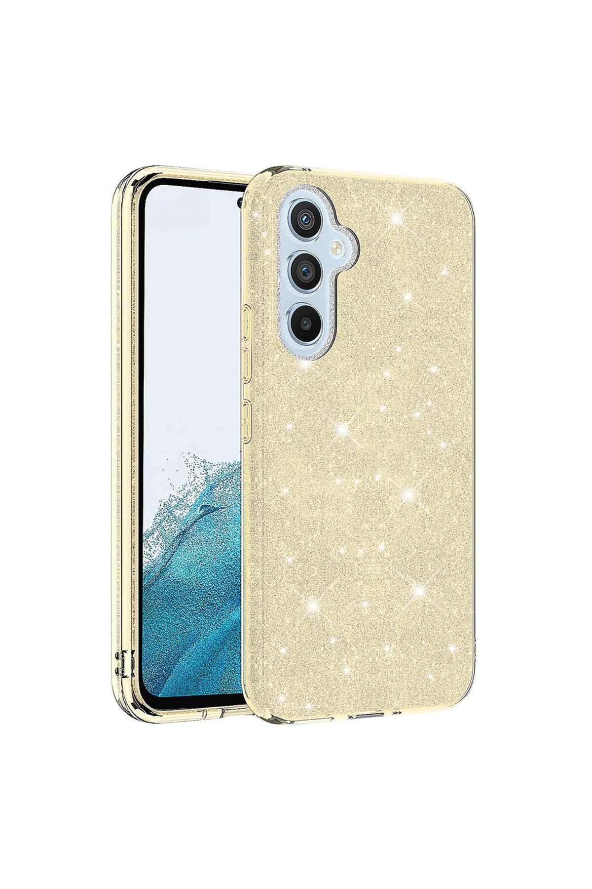 Galaxy A34 Kılıf Zore Shining Silikon - Mor