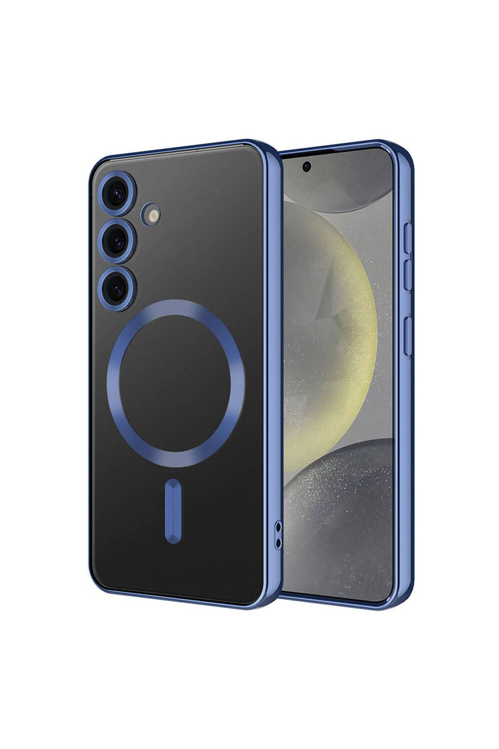 Galaxy S24 Plus Kılıf Kamera Korumalı Magsafe Wireless Şarj Özellikli Zore Demre Kapak - Gold