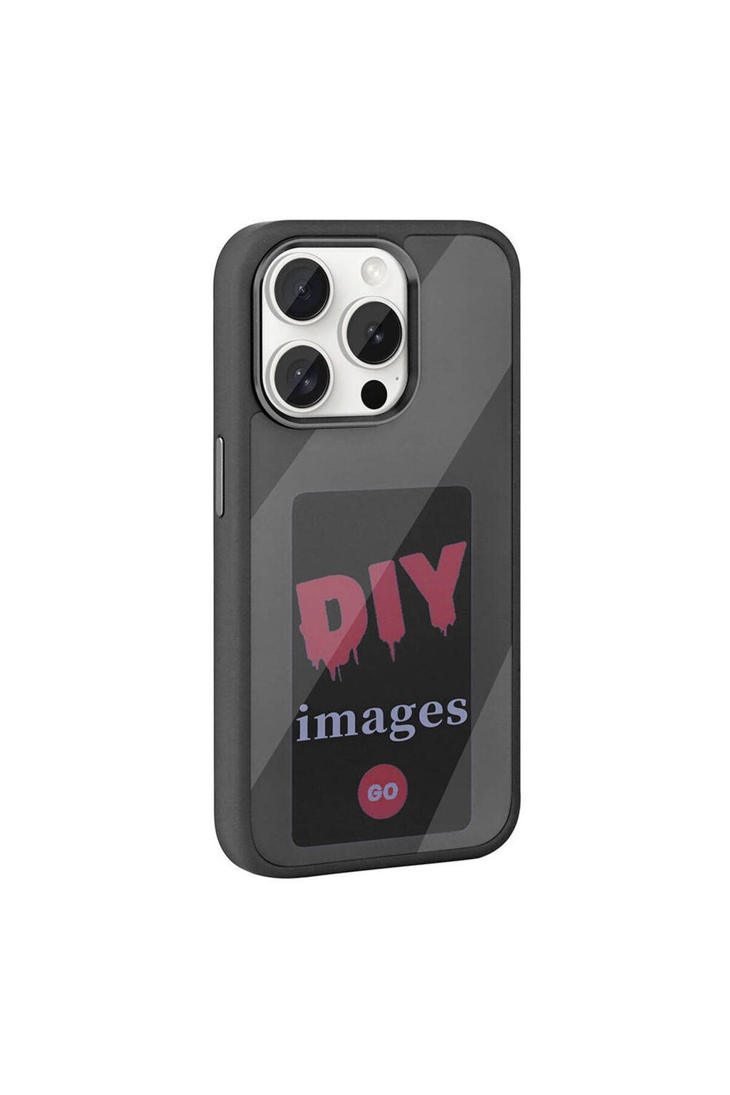 iPhone 15 Pro Kılıf Ekranı Yansıtan Zore Akıllı NFC Kapak - Gri