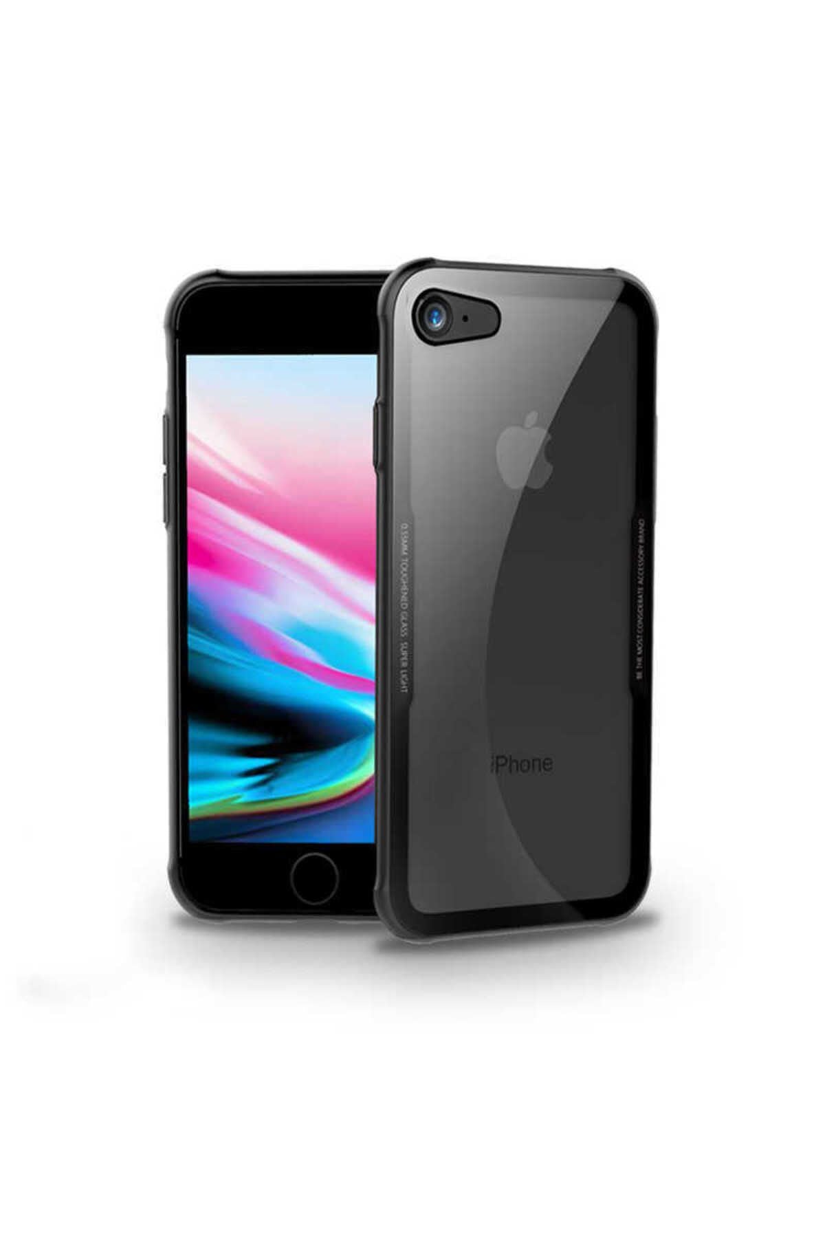 iPhone SE 2022 Uyumlu Zore Craft Arka Kılıf-Siyah