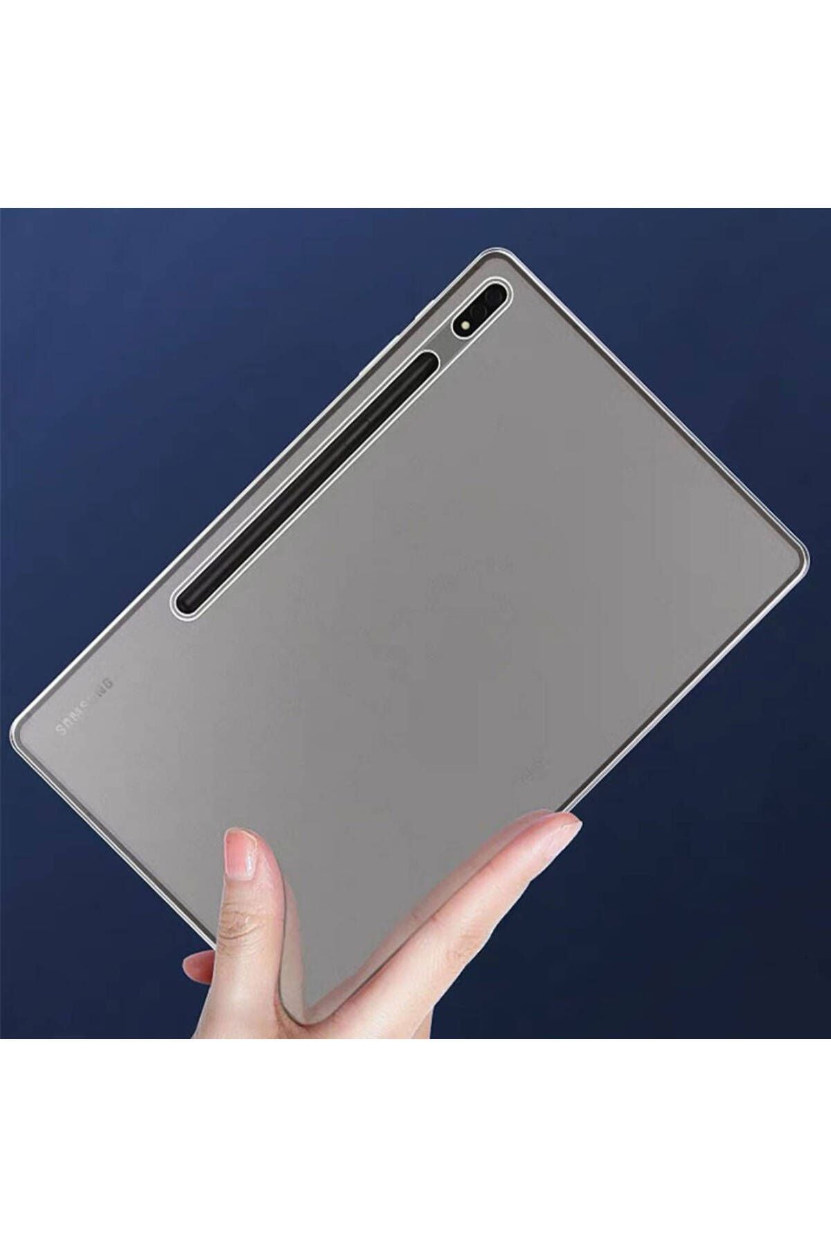 Galaxy Tab S9 Ultra SM-X910 Kılıf Zore Tablet Süper Silikon Kapak - Renksiz