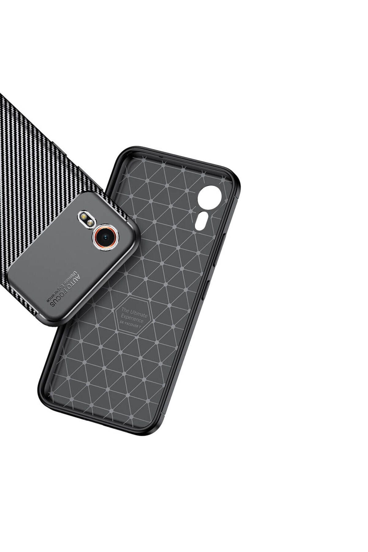 Galaxy Xcover7 Kılıf Zore Negro Silikon Kapak - Siyah