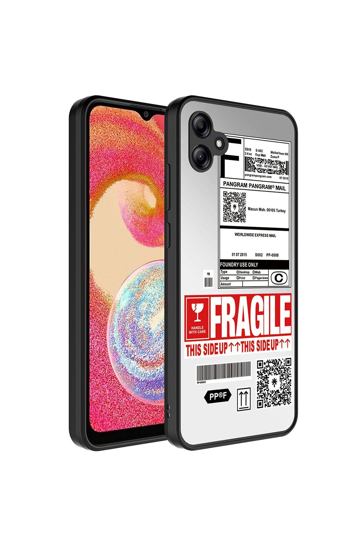 Galaxy A04E Kılıf Aynalı Desenli Kamera Korumalı Parlak Zore Mirror Kapak - Fragile