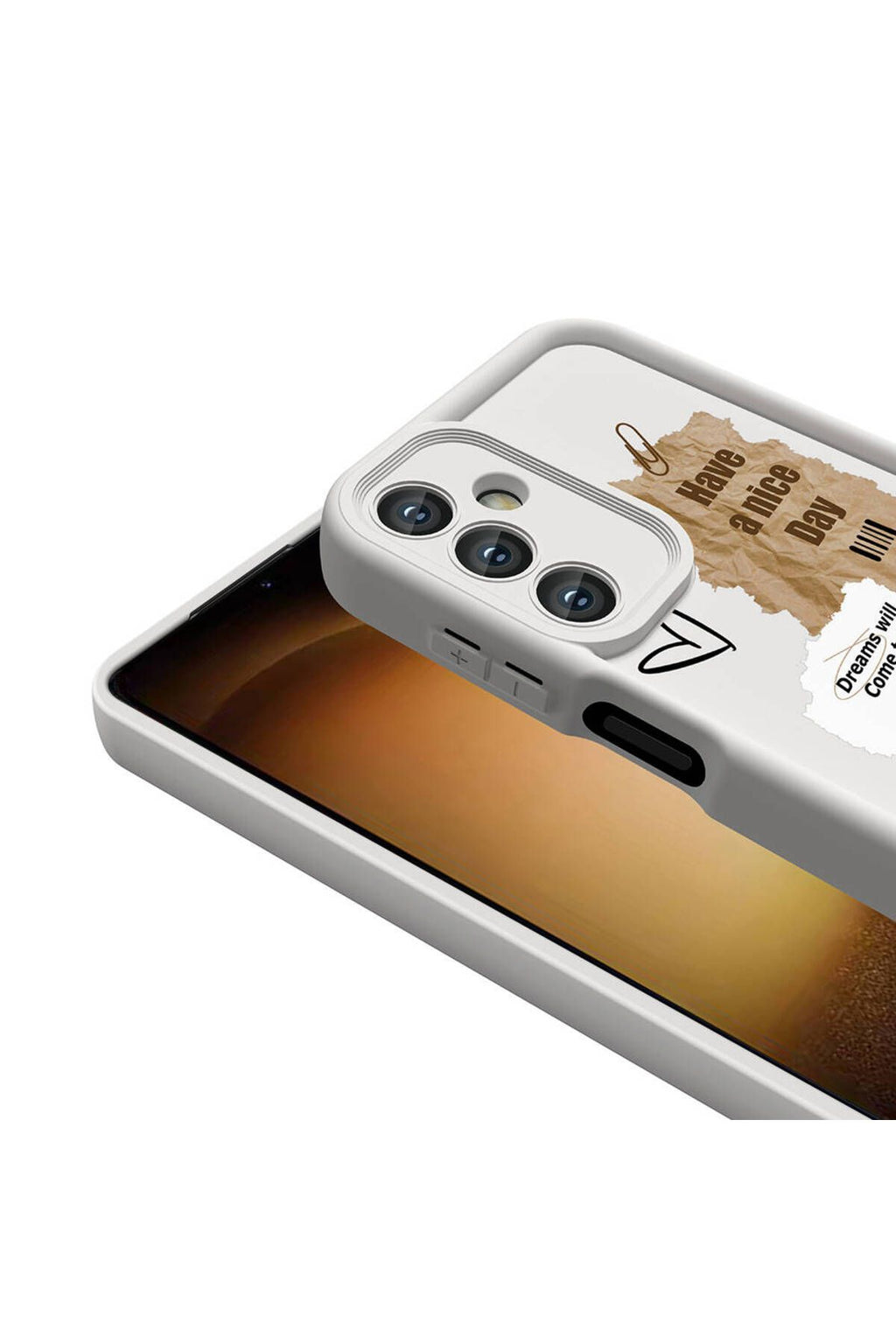 Galaxy A15 Kılıf Kamera Korumalı Baskılı Arka Yüzey Zore Klas Kapak - Koyu Kahve