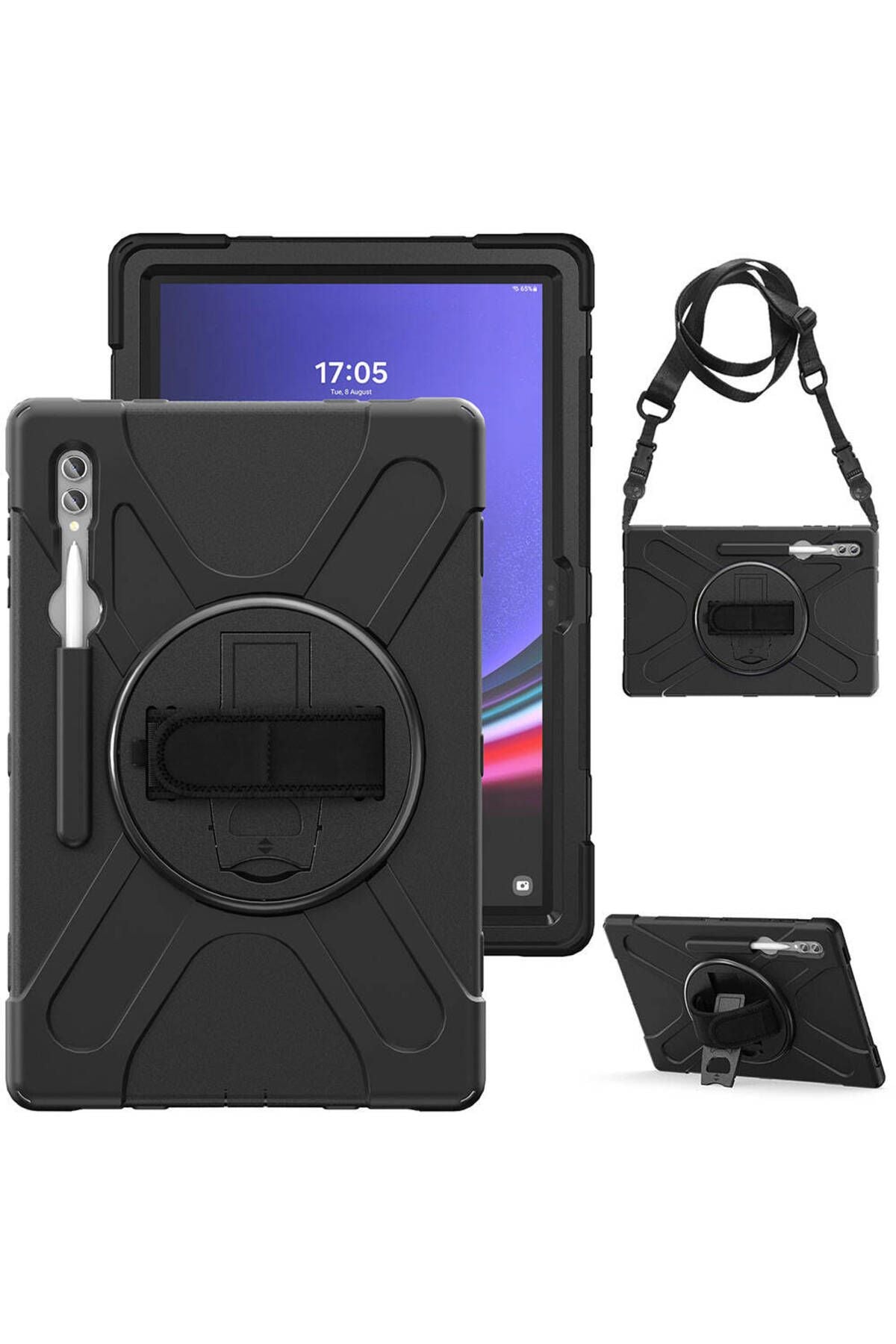 Galaxy Tab S9 Ultra Zore Defender Tablet Silikon - Siyah