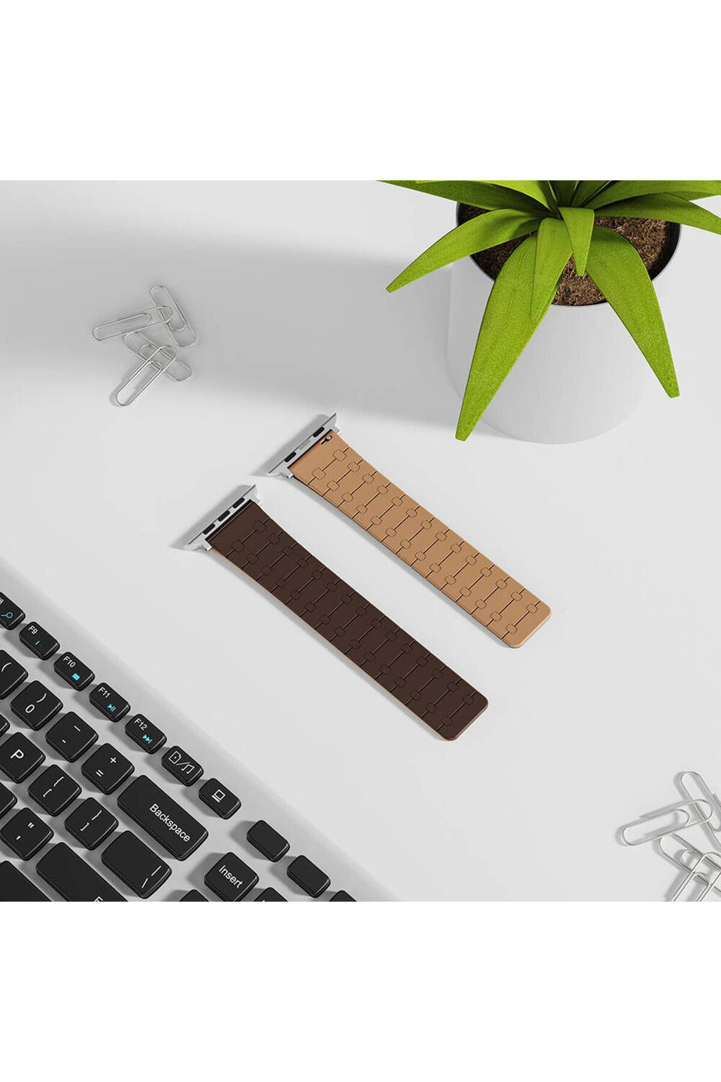 Apple Watch 38mm Zore KRD-111 Çizgili Desenli Silikon Kordon-Yeşil