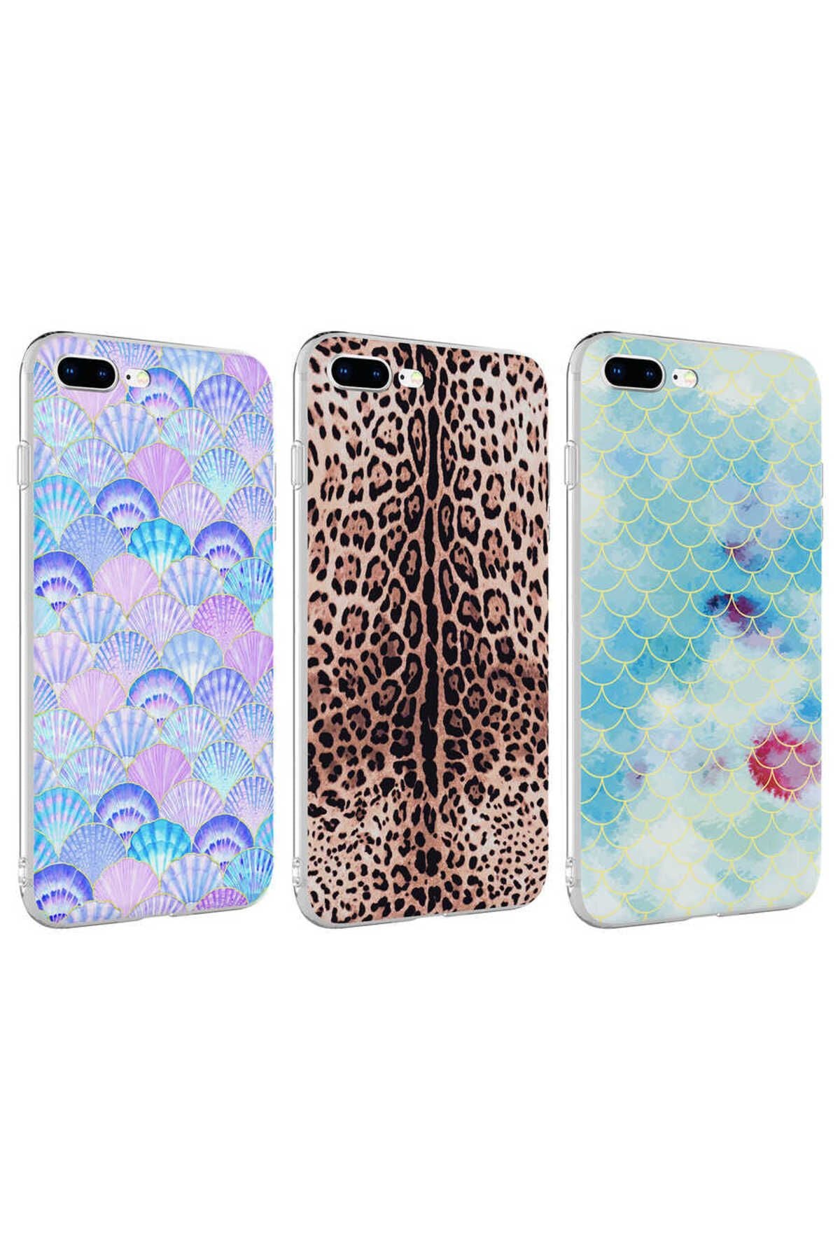 iPhone 8 Plus Kılıf Zore Bella Kapak - Leopar