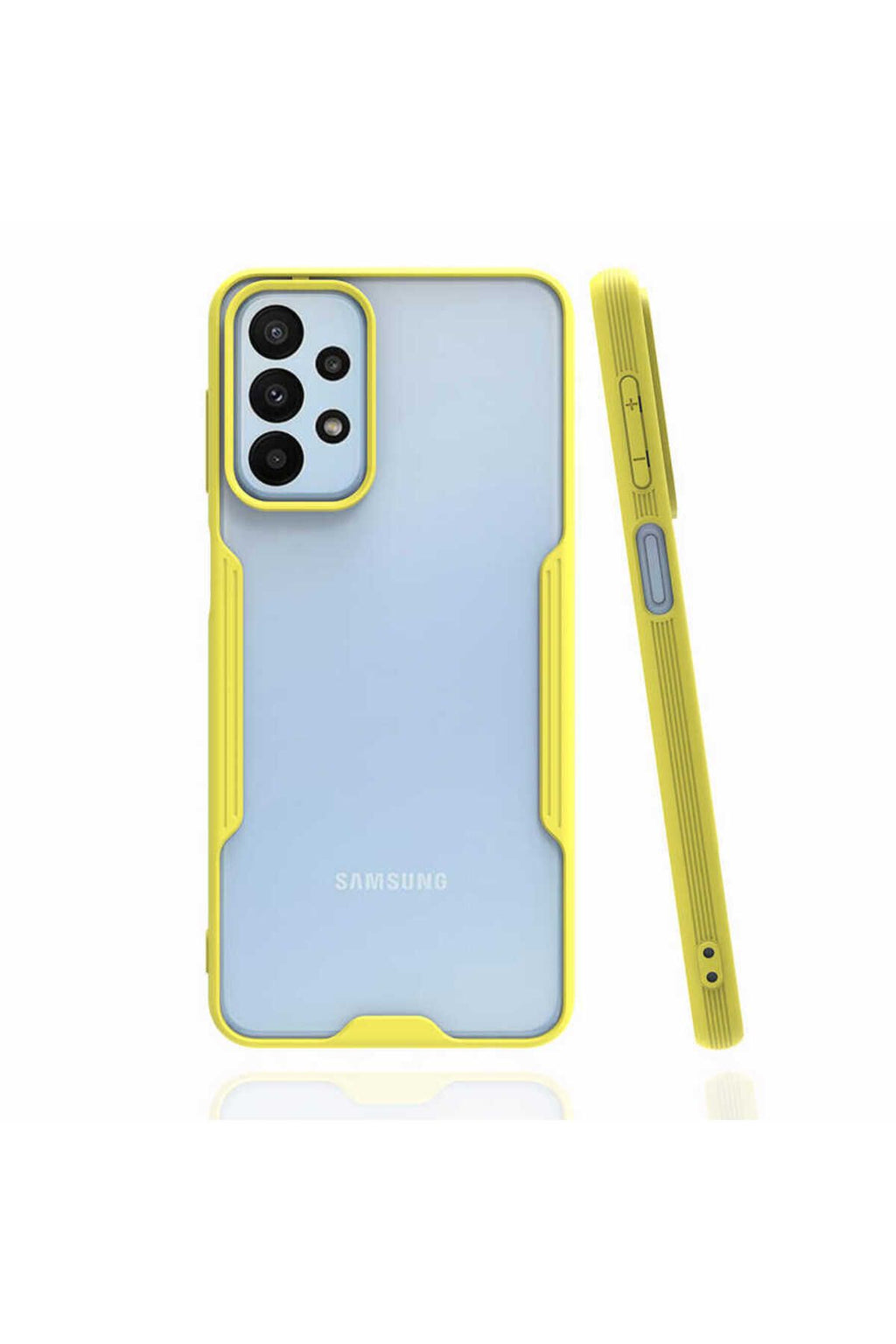 Galaxy A23 Kılıf Zore Parfe Kapak - Sarı