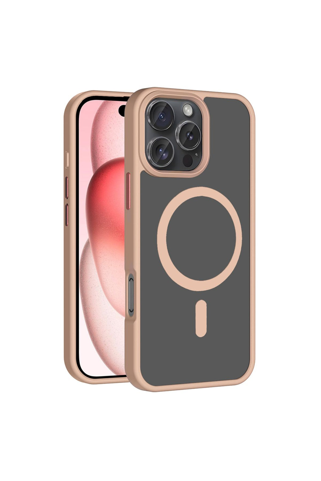 iPhone 16 Pro Kılıf Magsafe Şarj Özellikli Mat Arka Yüzey Zore Sio Kapak - Mavi