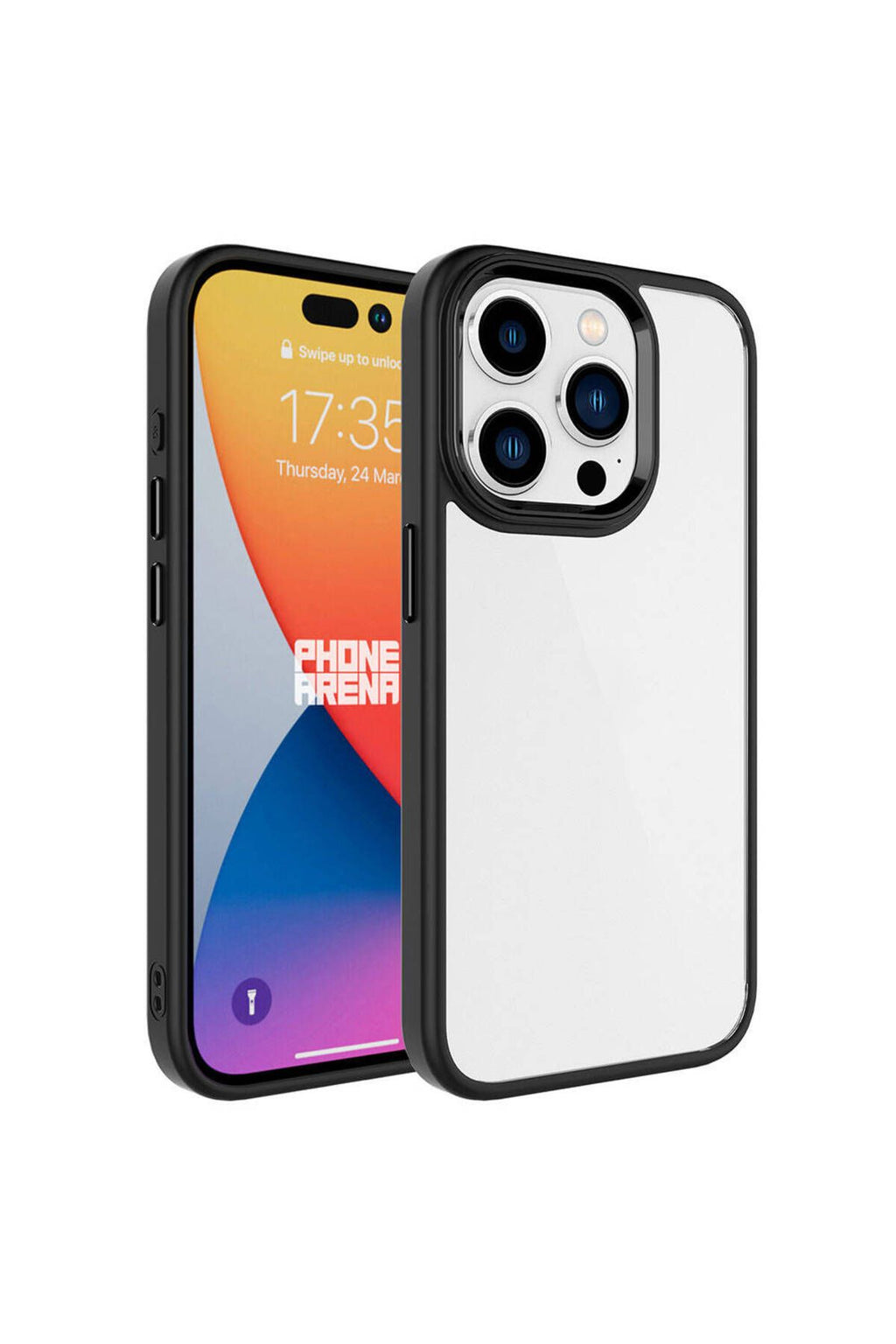 iPhone 15 Pro Uyumlu Zore Krom Kılıf-Siyah