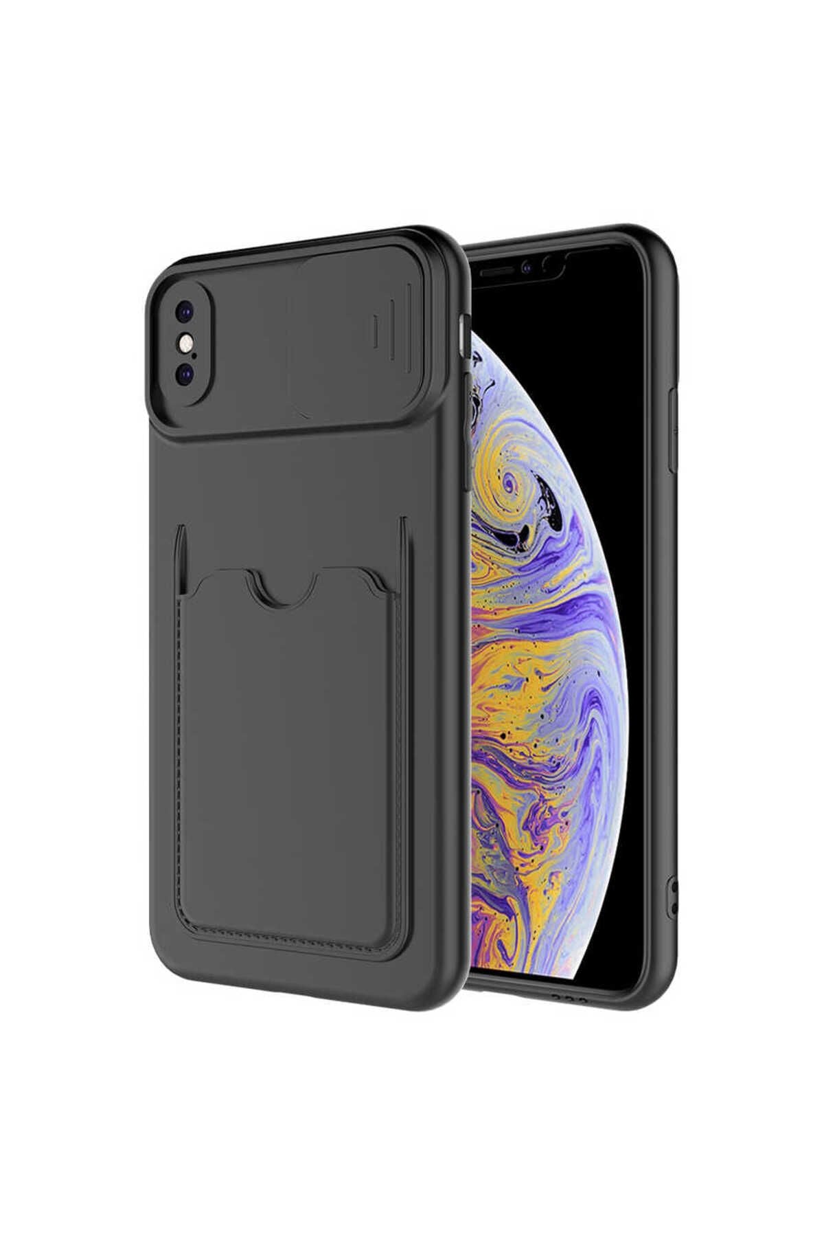 iPhone XS Max 6.5 Kılıf Zore Kartix Kapak - Siyah