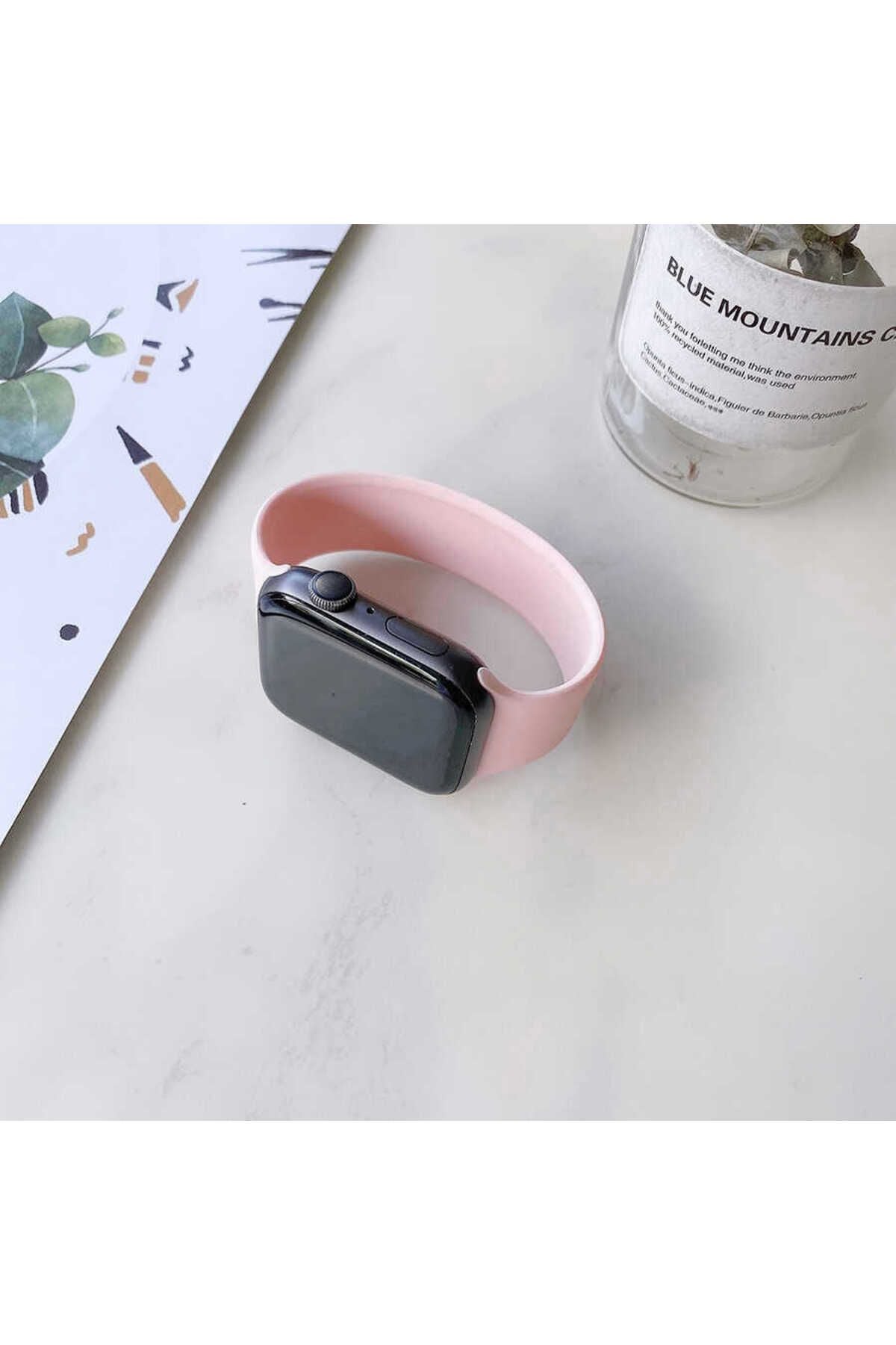 Watch 40mm Uyumlu KRD-31 Solo Loop Medium Zore Kordon-Sarı