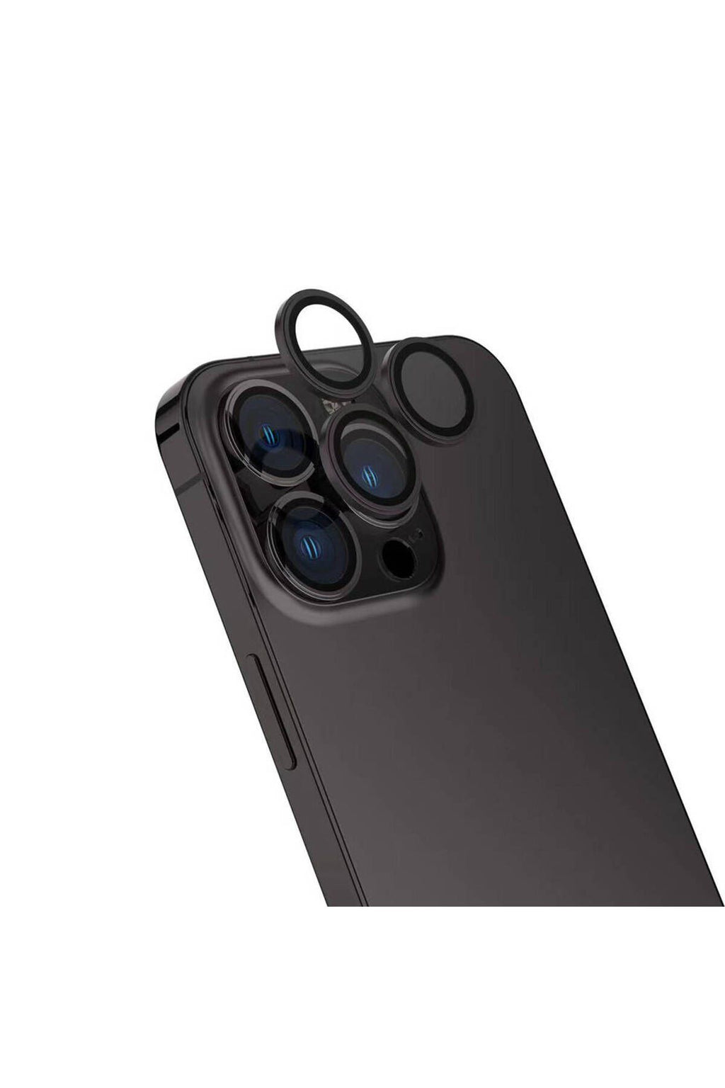 Apple iPhone 16 Pro Max Zore CL-15 Parmak İzi Bırakmayan Anti-Reflective Kamera Lens Koruyucu-Gri