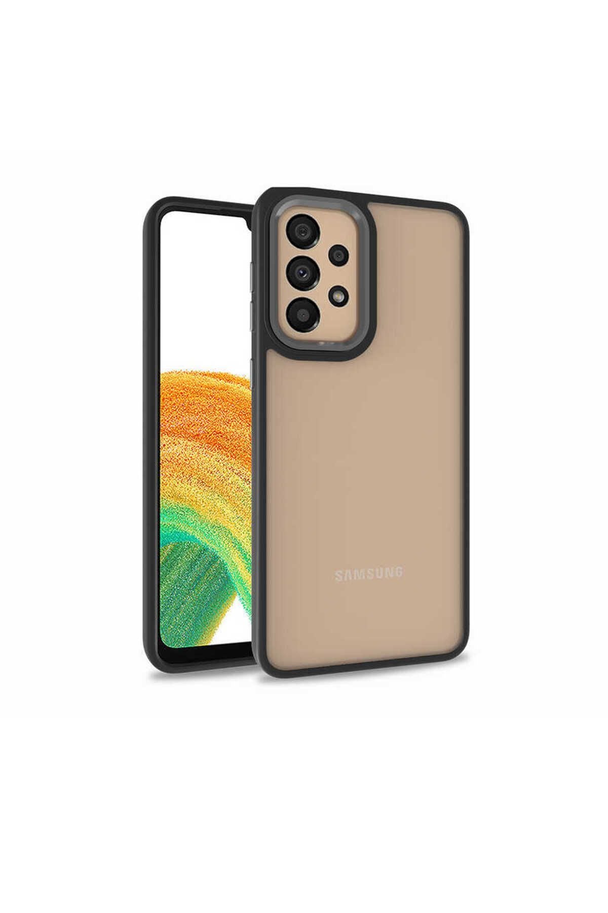 Galaxy A32 4G Kılıf Zore Flora Kapak - Siyah