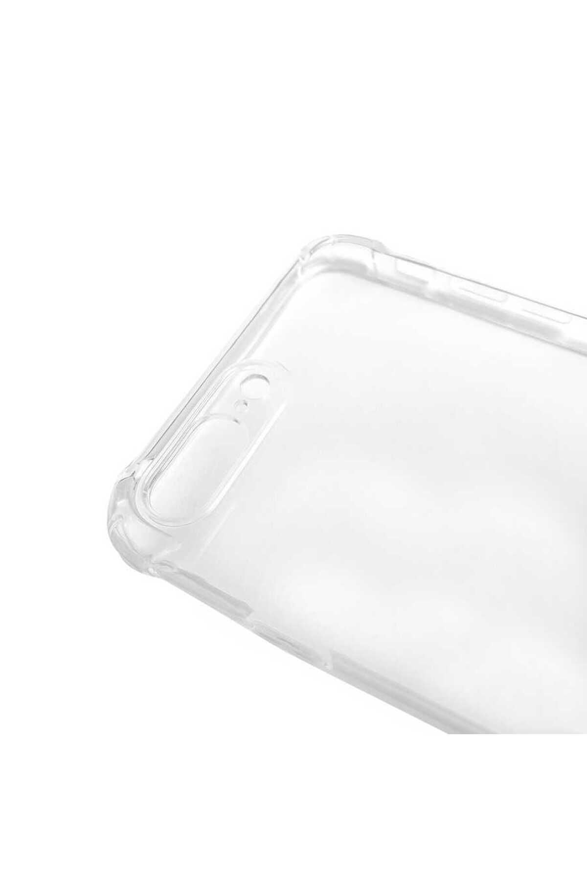 iPhone 8 Plus Kılıf Zore Kamera Korumalı Nitro Anti Shock Silikon - Renksiz